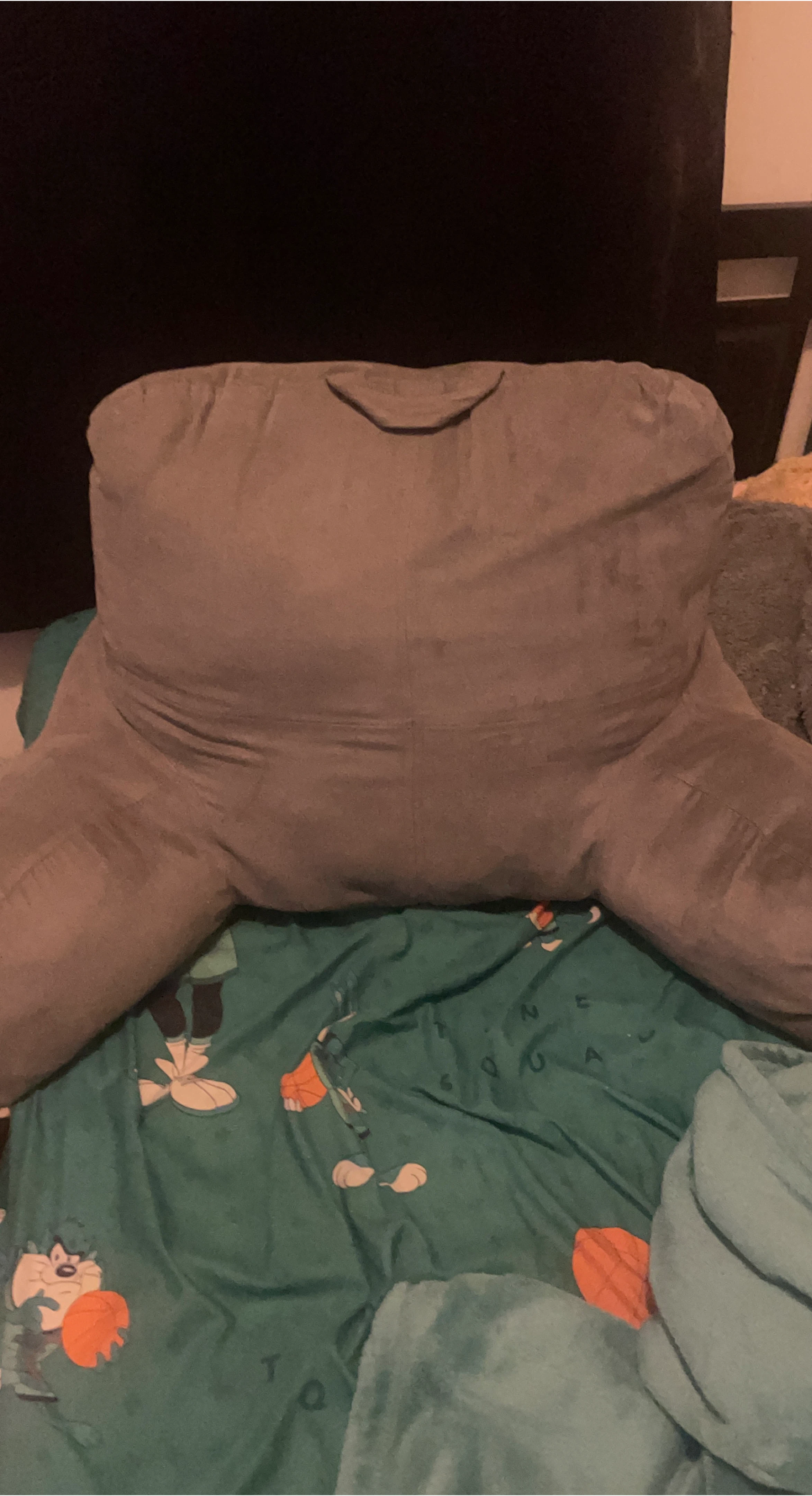 Grey Oversized Backrest Pillow