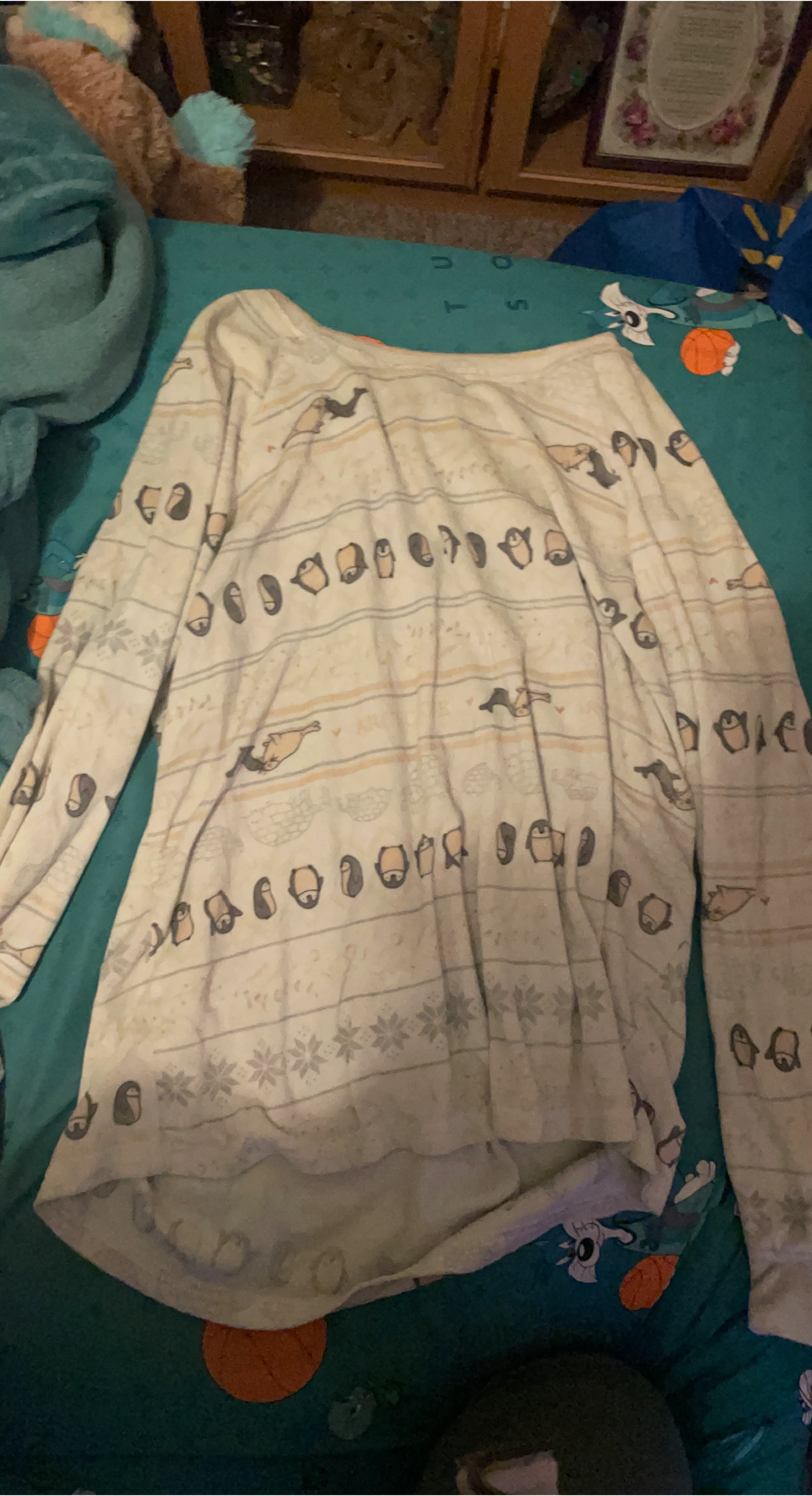 Women's Penguin Print Pajama Top