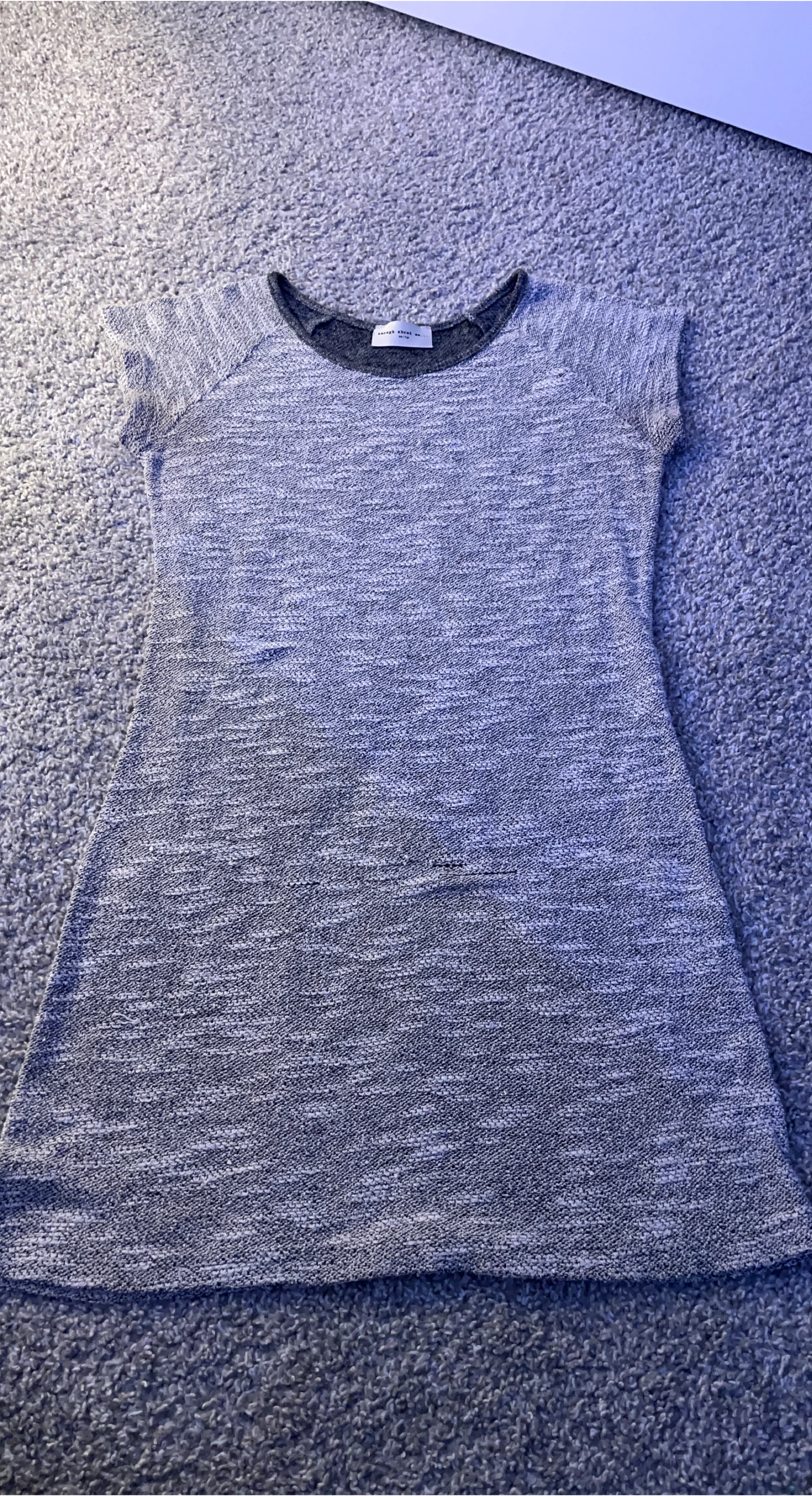 Enough About Me Grey Marled Knit Dress - Size 10