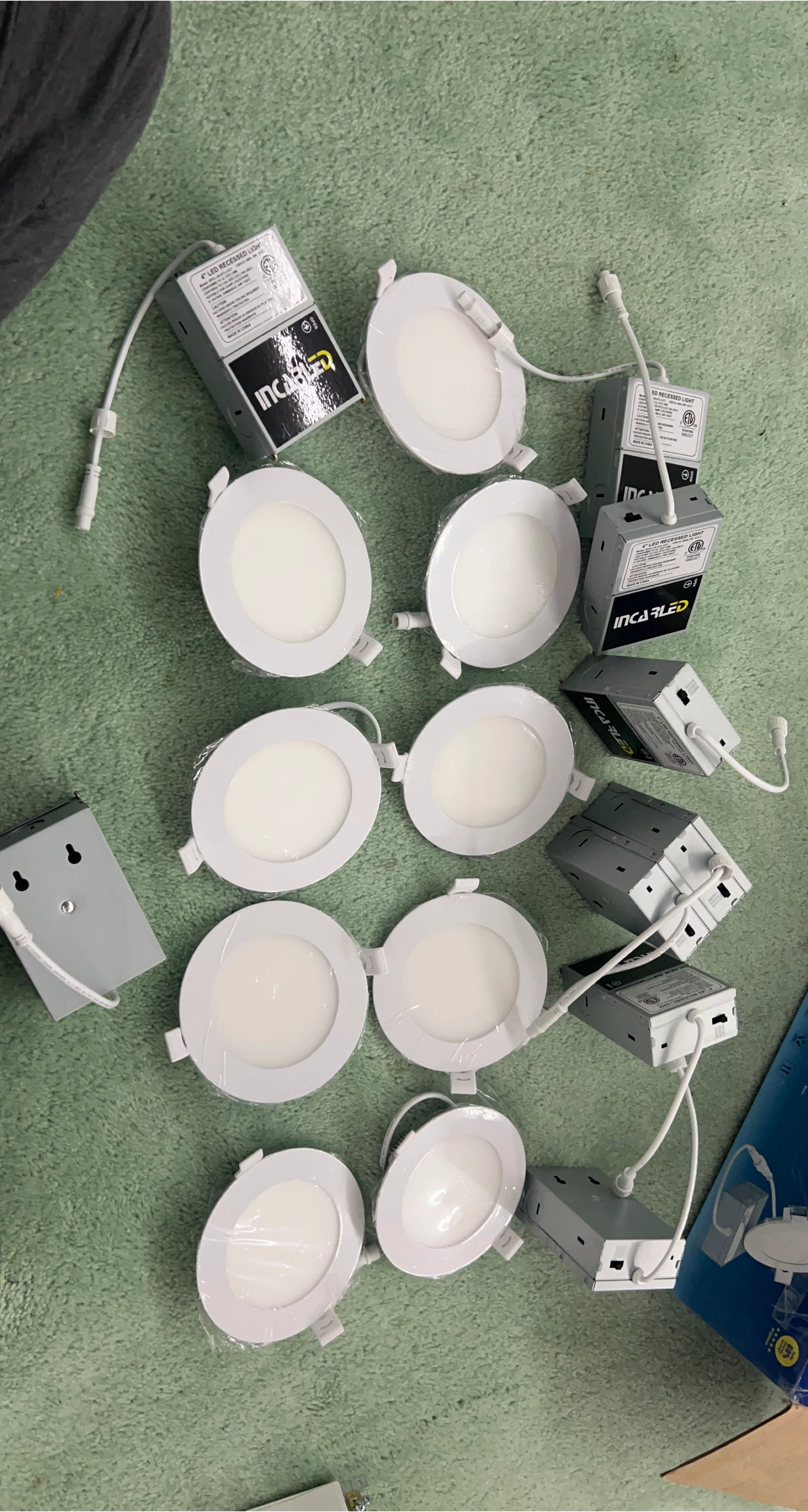 INCARLED 4" LED Recessed Lights with Junction Box - 9 Pack