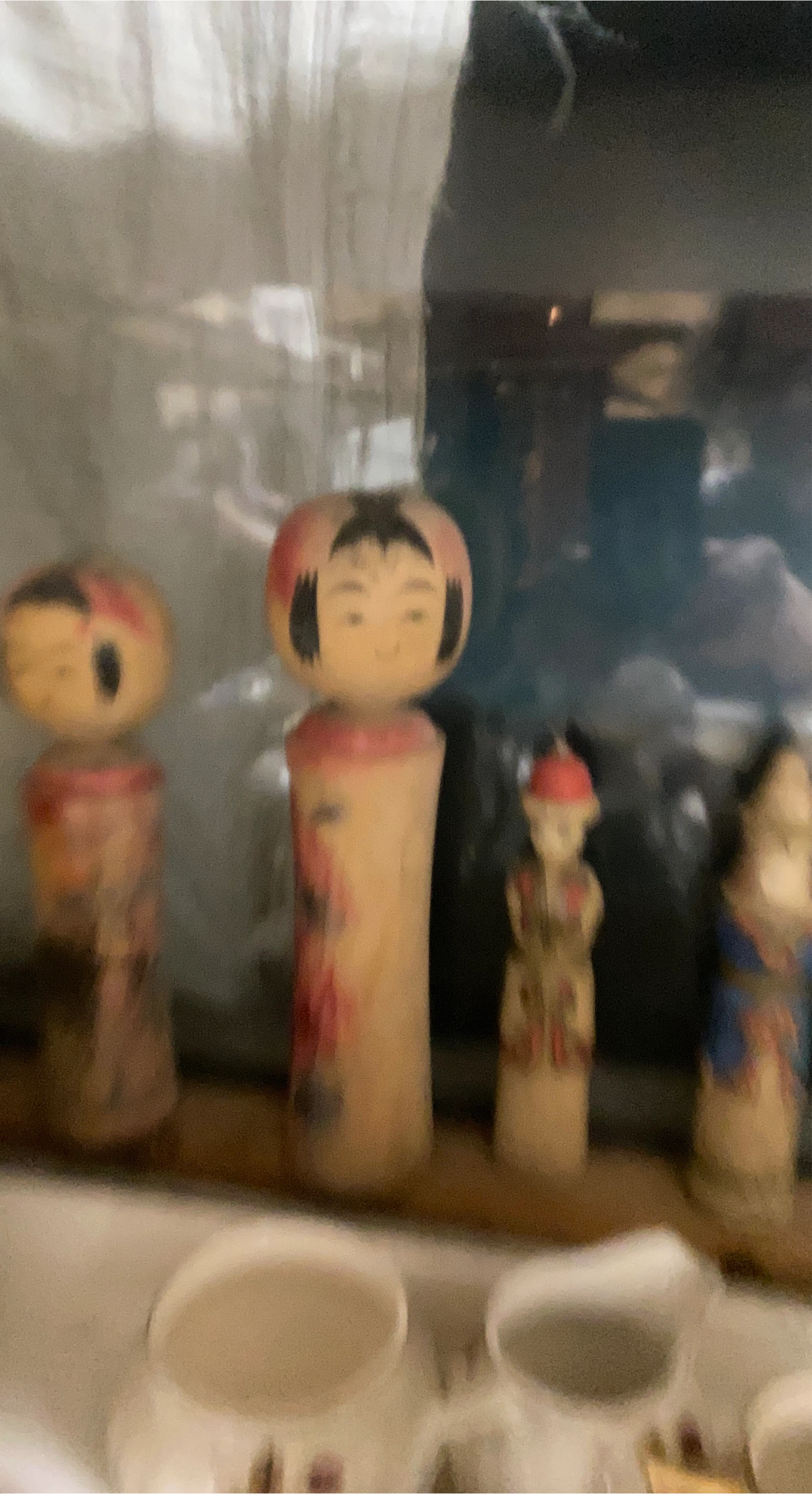 Set of 4 Vintage Kokeshi Dolls