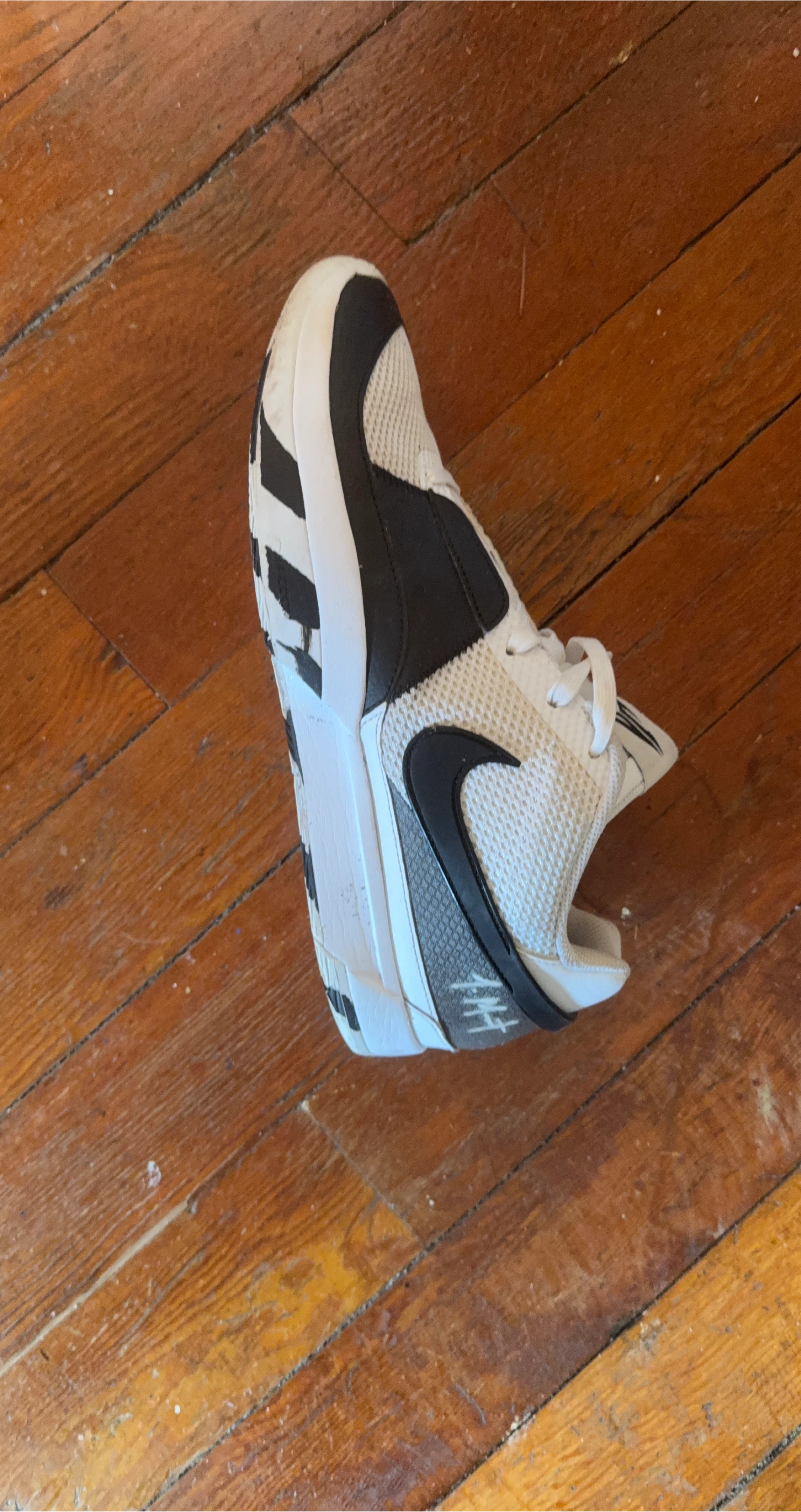 Nike White and Black Athletic Shoes