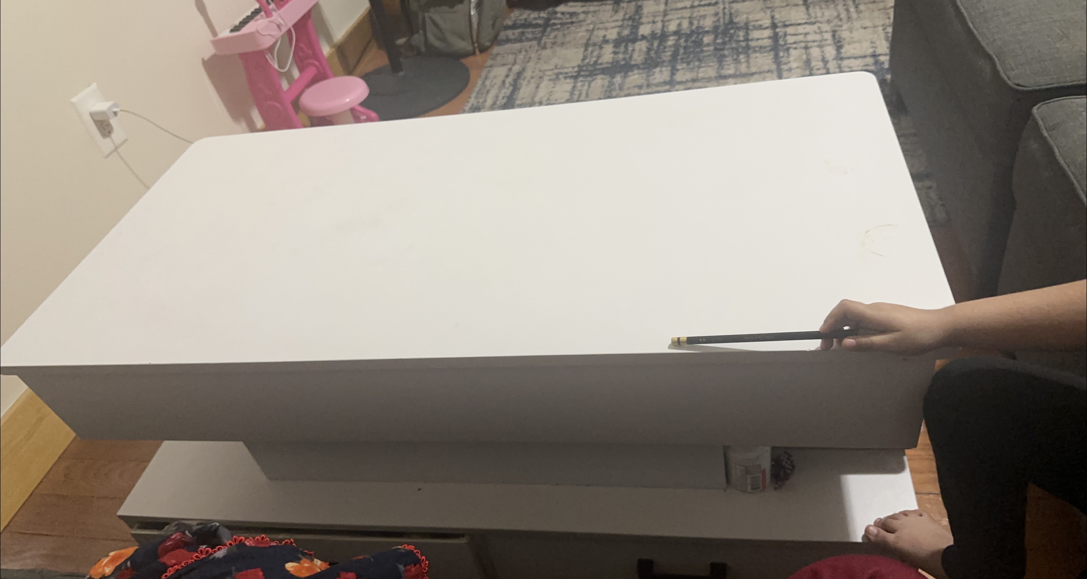 White Rectangular Coffee Table