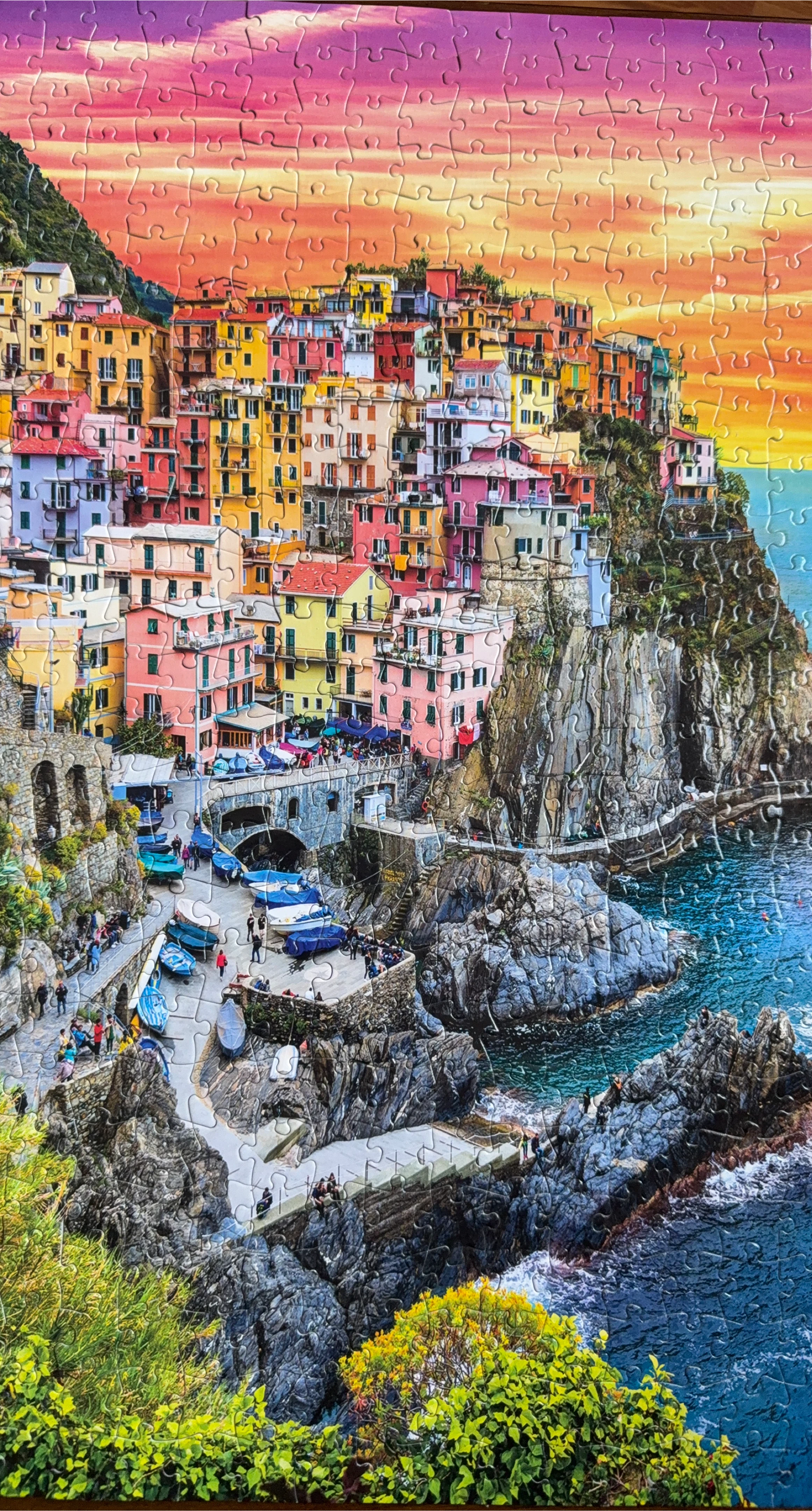 Colorful Coastal Village Jigsaw Puzzle