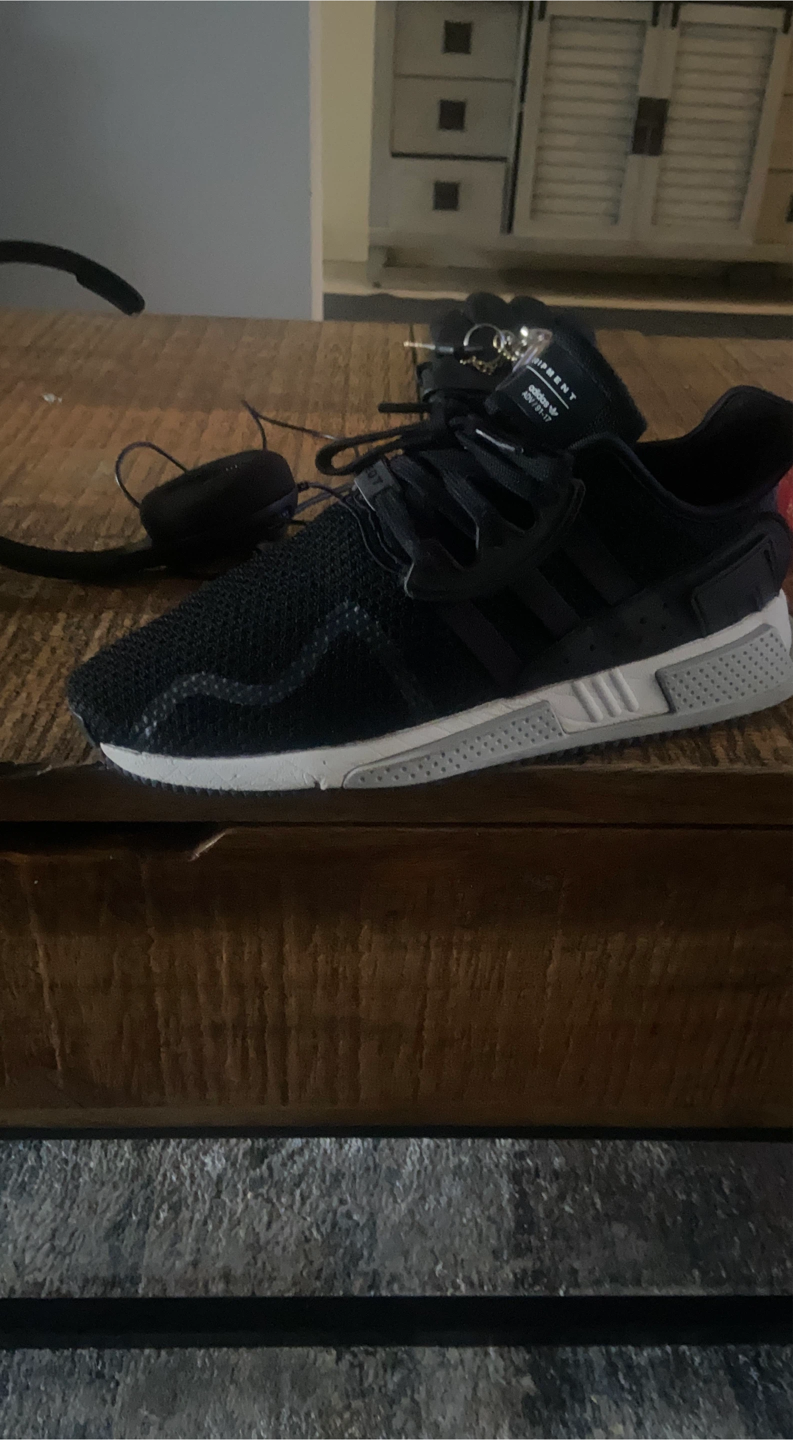 Adidas EQT Cushion ADV Core Black Shoes - Size 8 UK