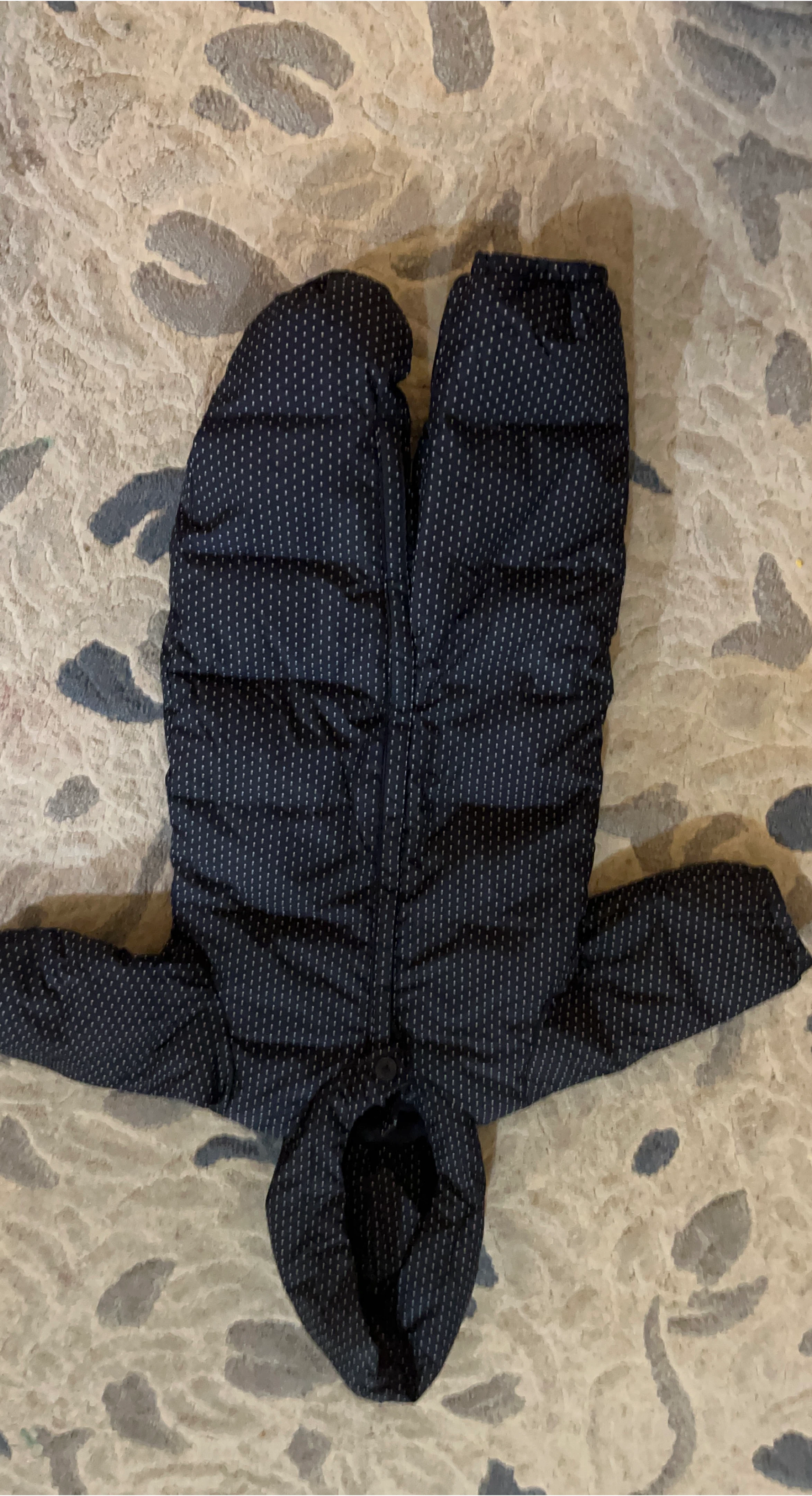 BabyGap Puffer Snowsuit - Navy with White Polka Dots