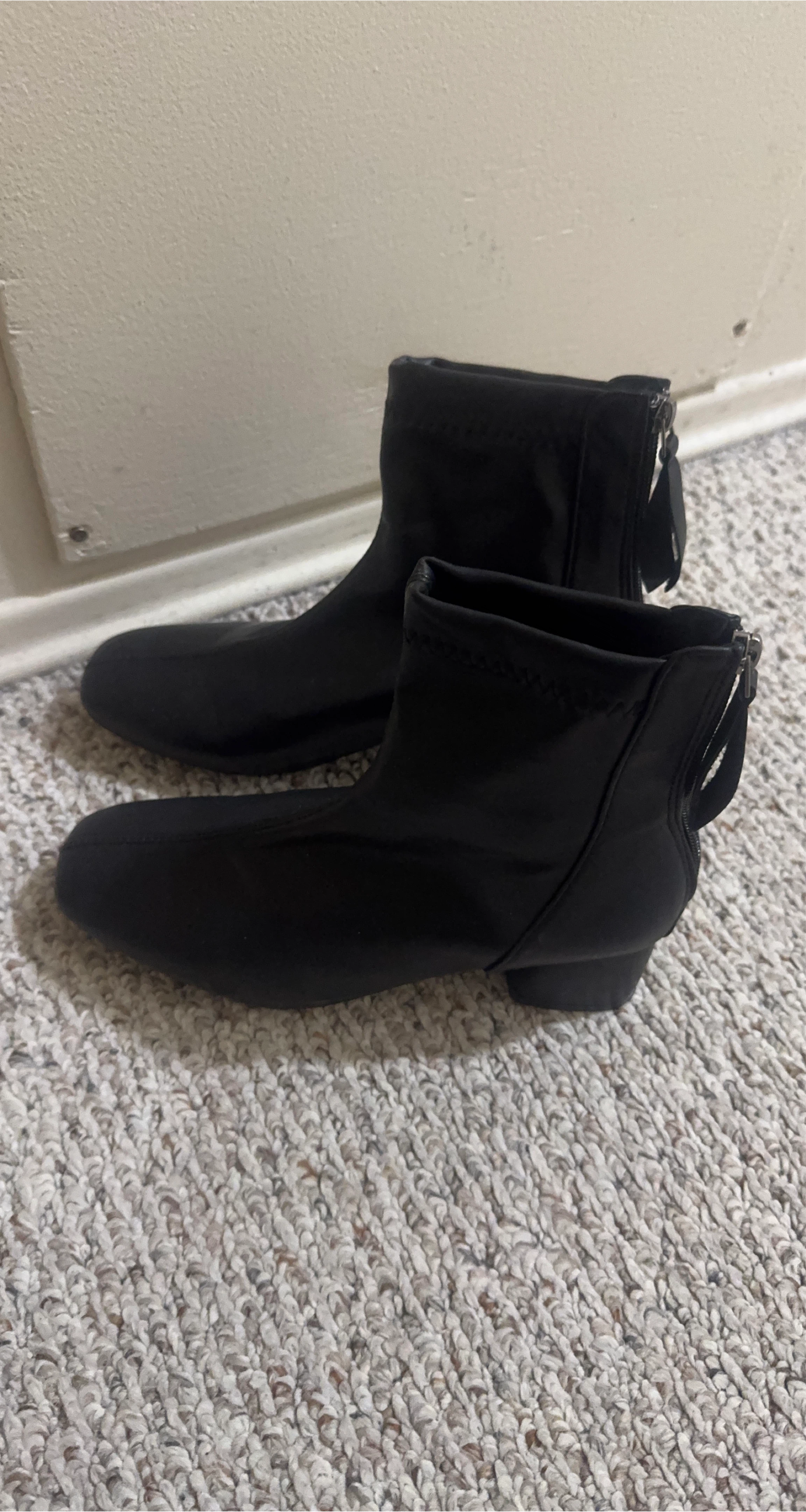 Black Ankle Boots with Zipper