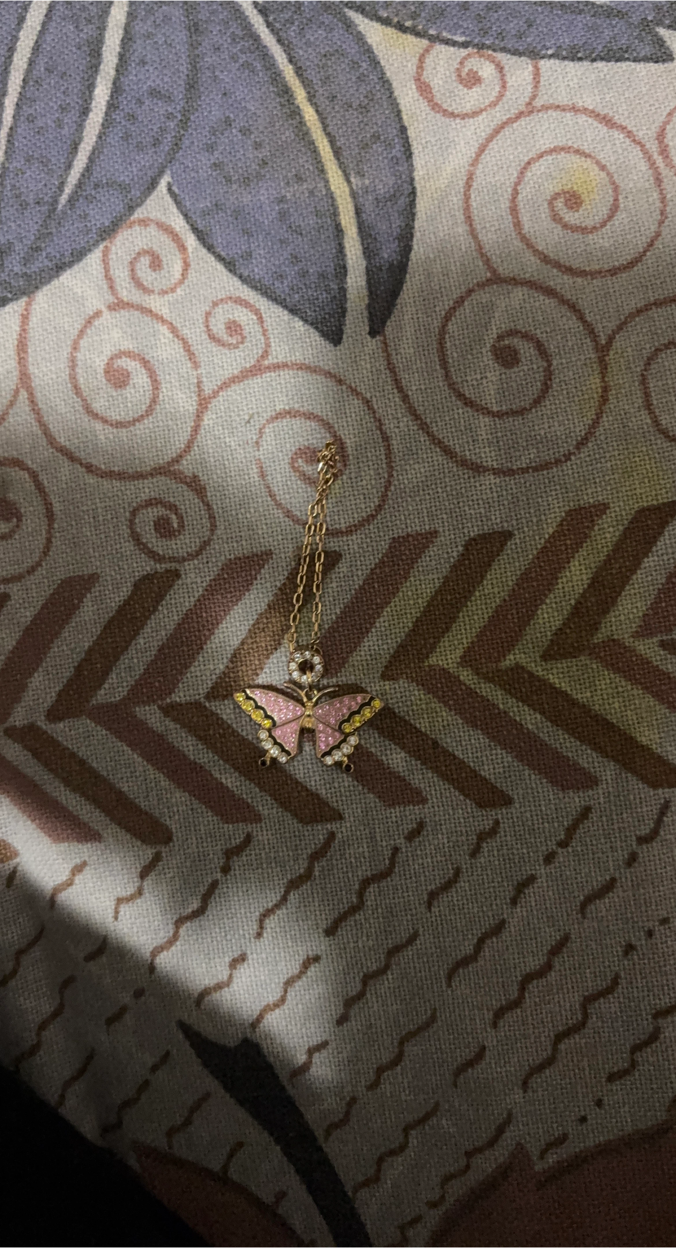 Gold Butterfly Pendant Necklace
