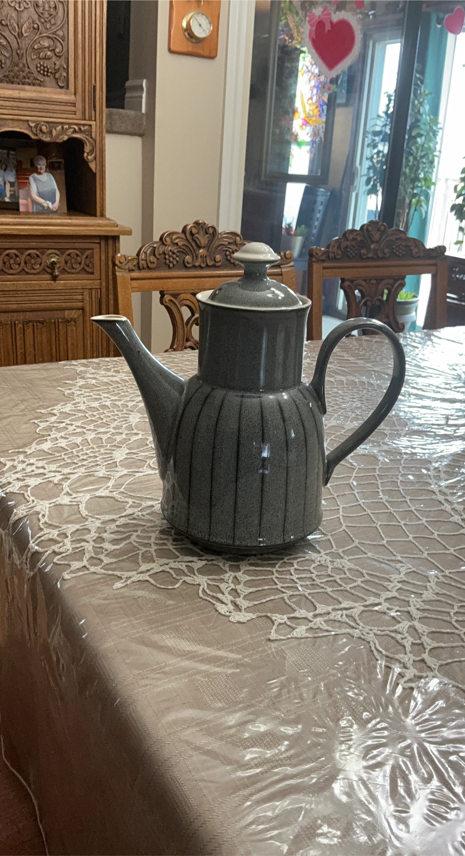 Grey Ceramic Coffee Pot