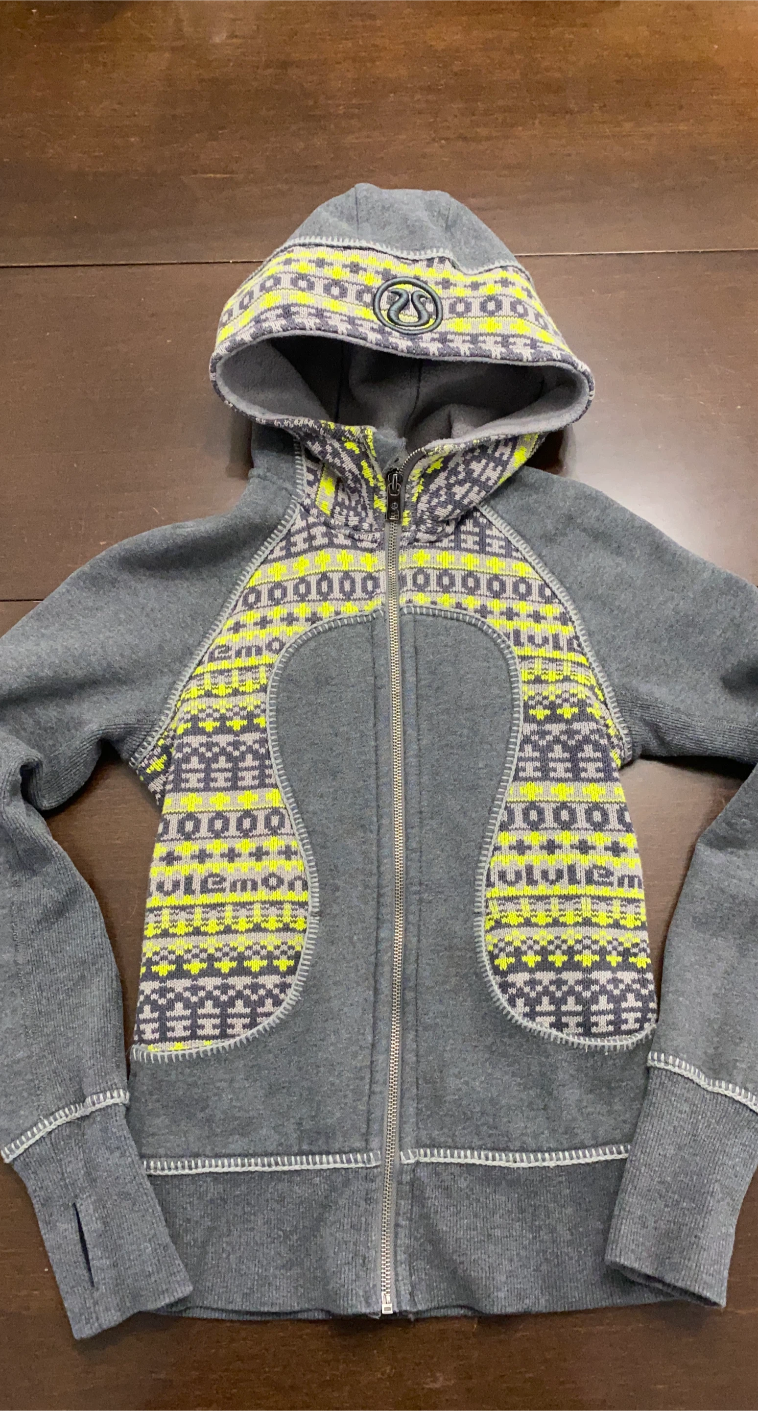 Lululemon "Special Edition" Grey Zip-Up Hoodie
