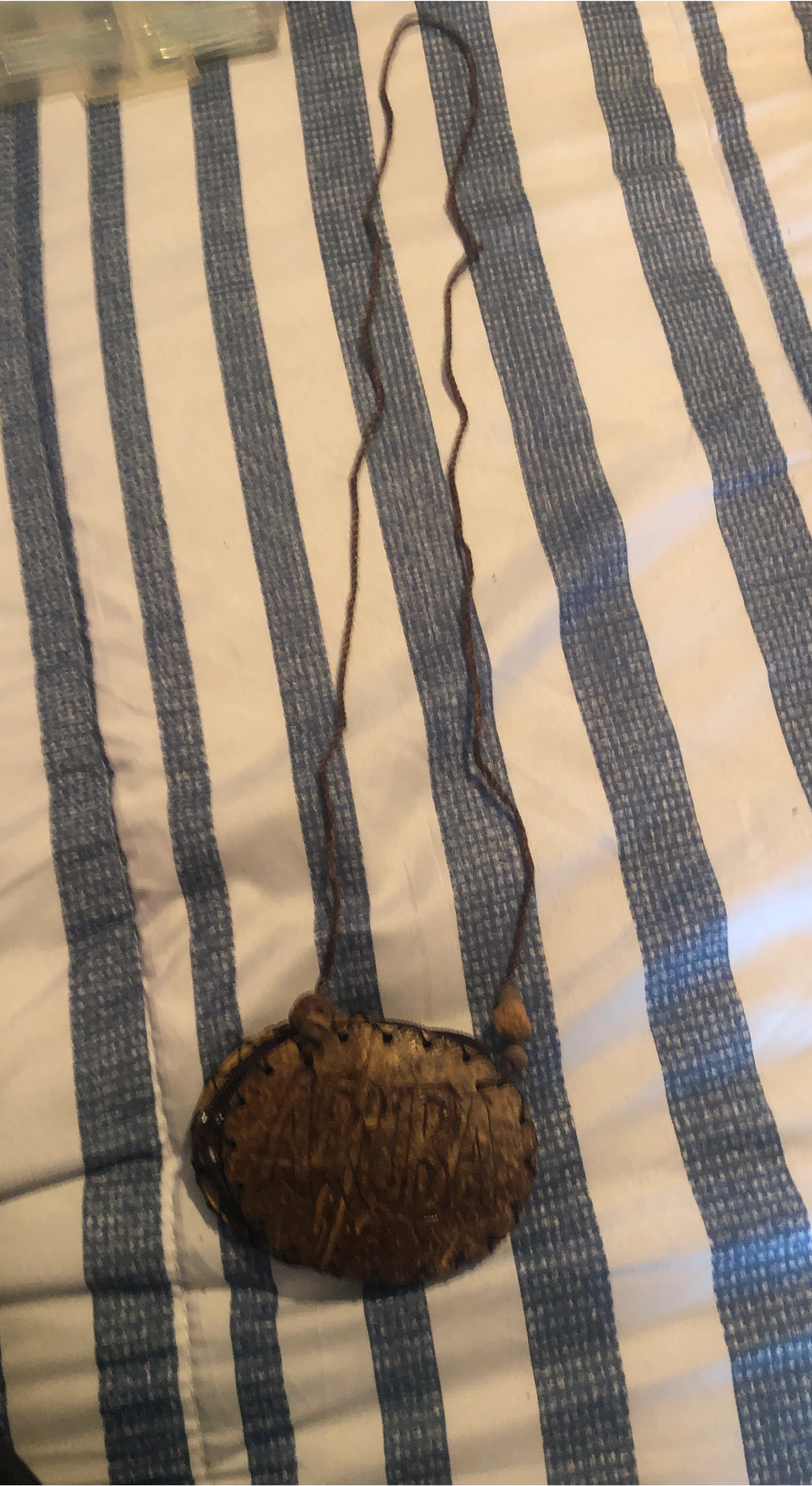 Handmade Leather Pouch Necklace