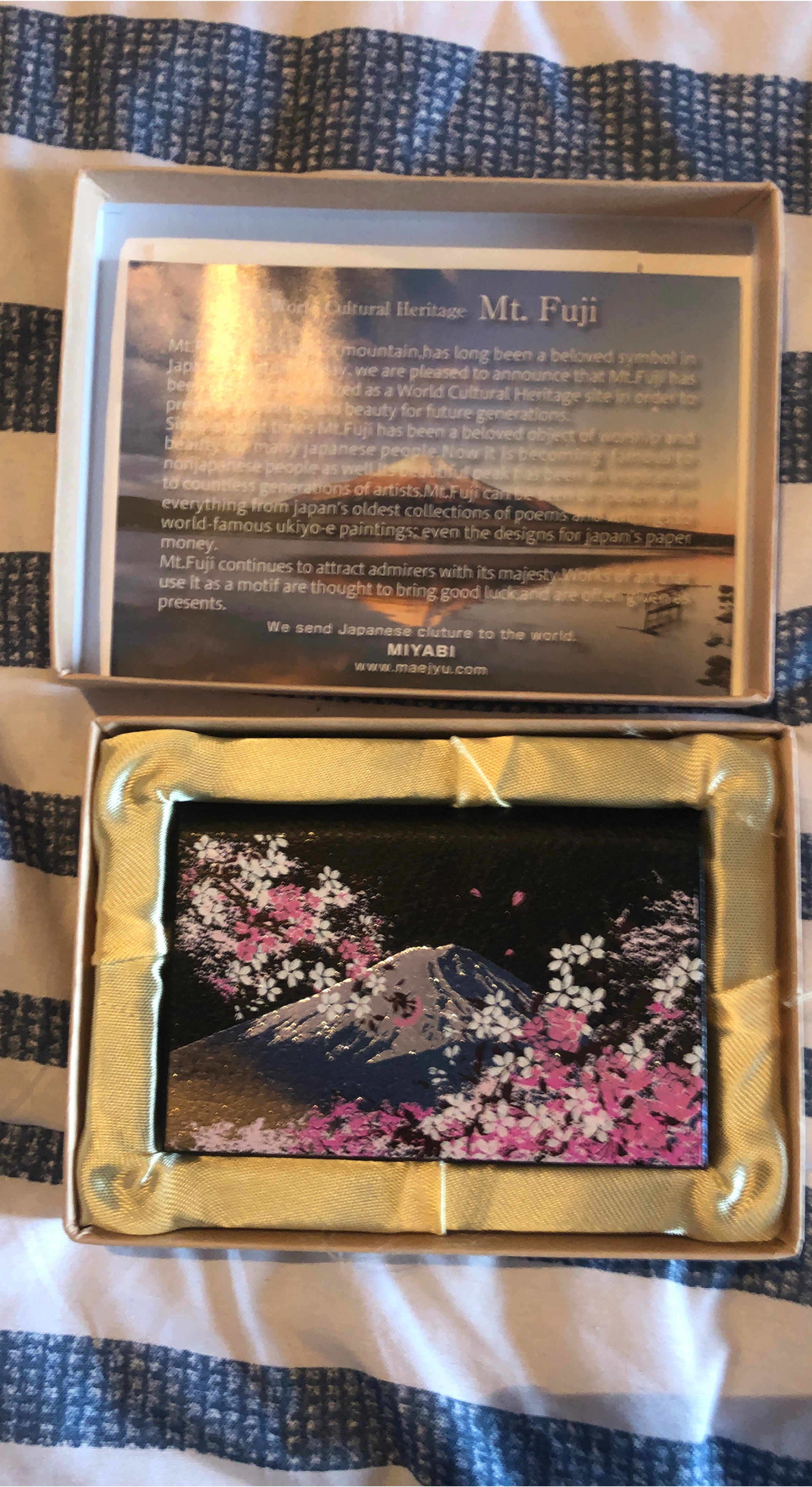 Mt. Fuji & Cherry Blossom Business Card Holder