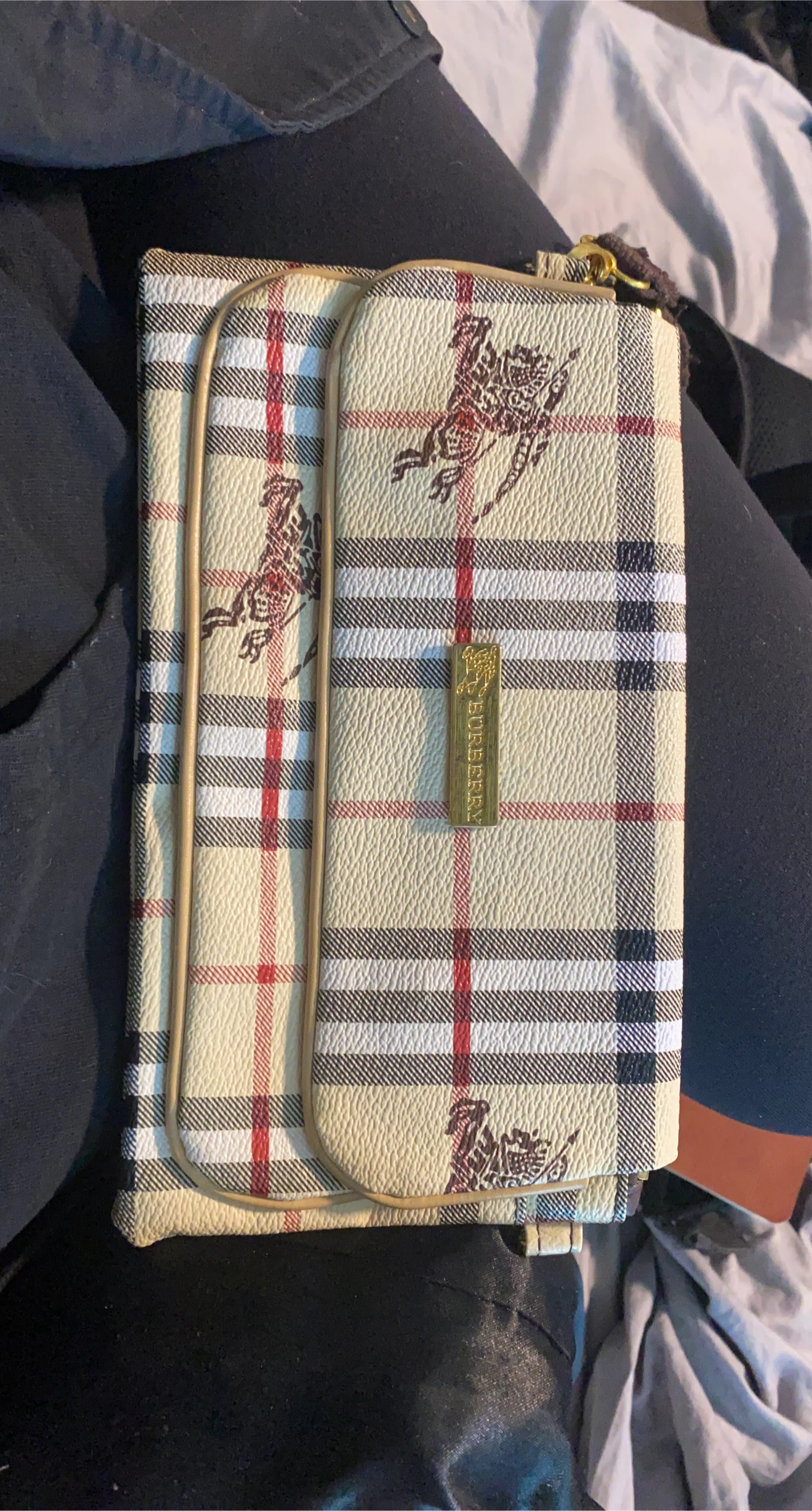 Burberry Haymarket Check Clutch Wallet