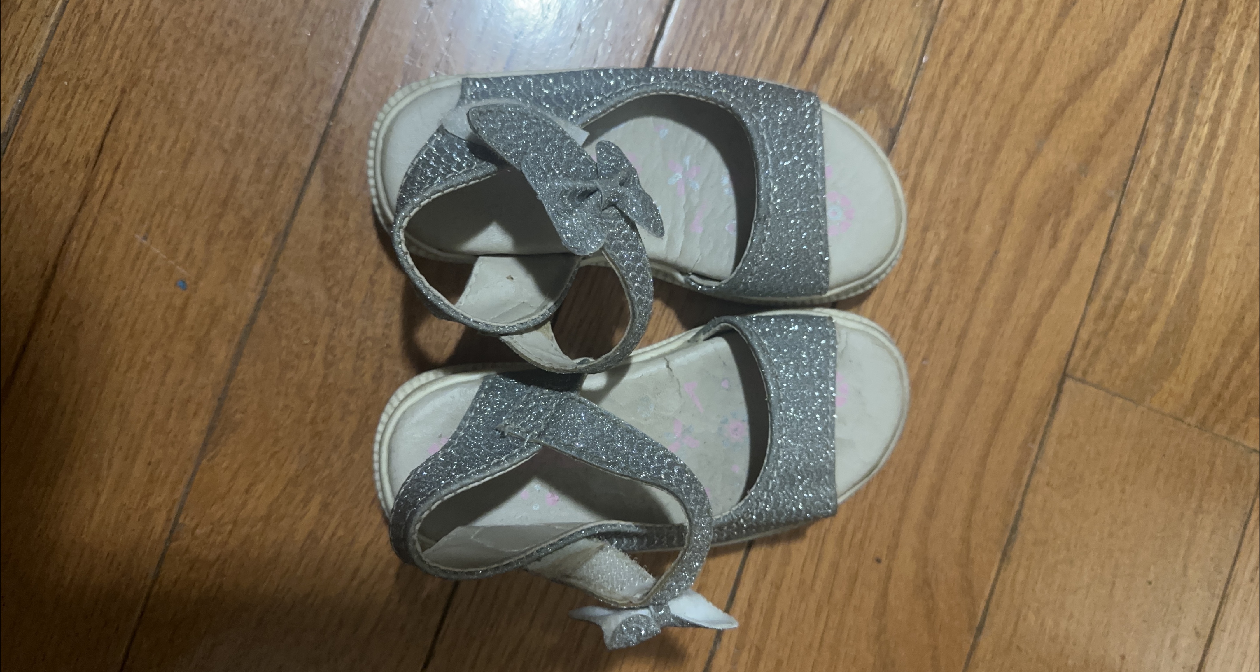Sparkly Silver Toddler Sandals