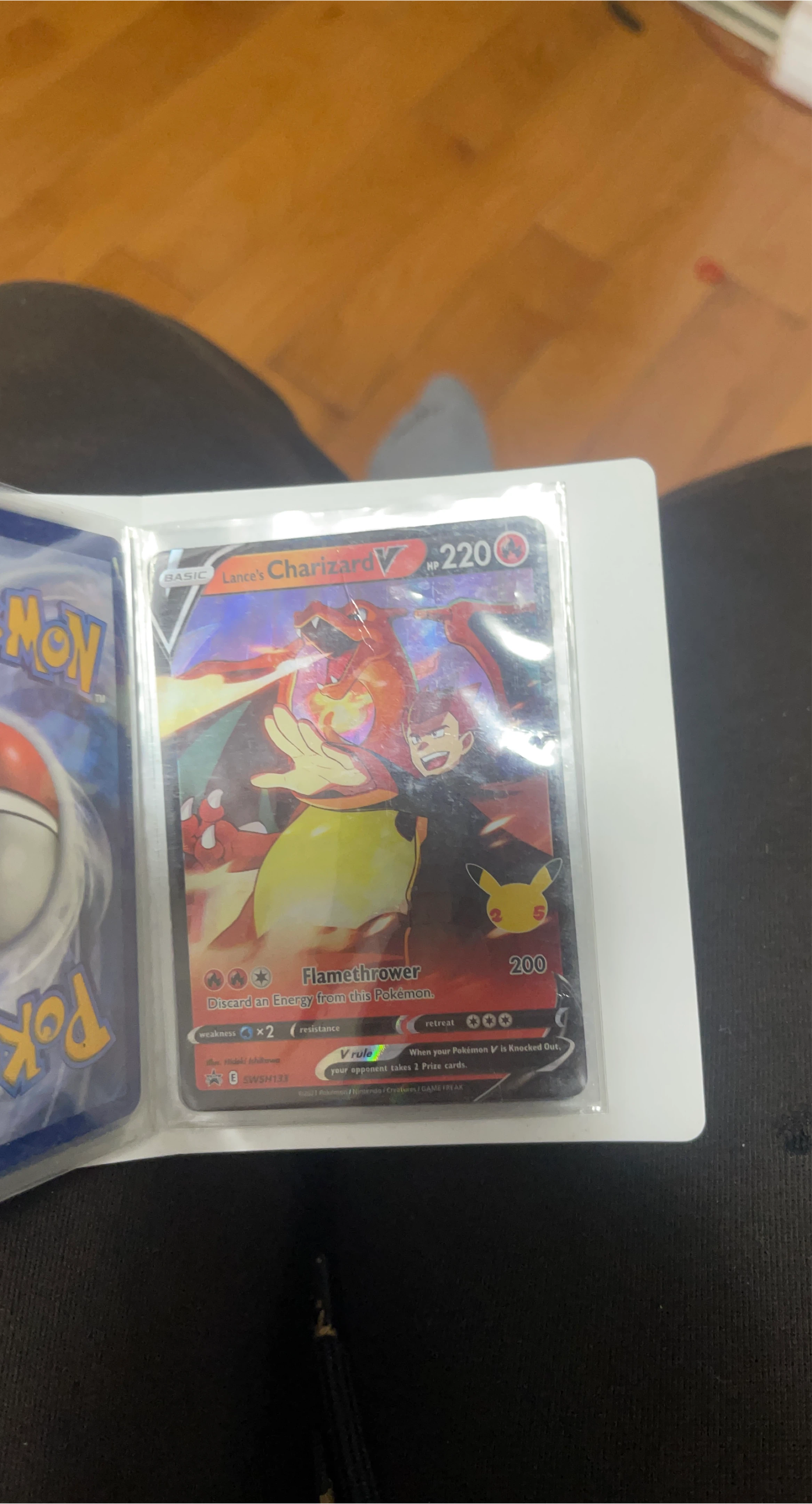 Pokemon Lance's Charizard V Trading Card