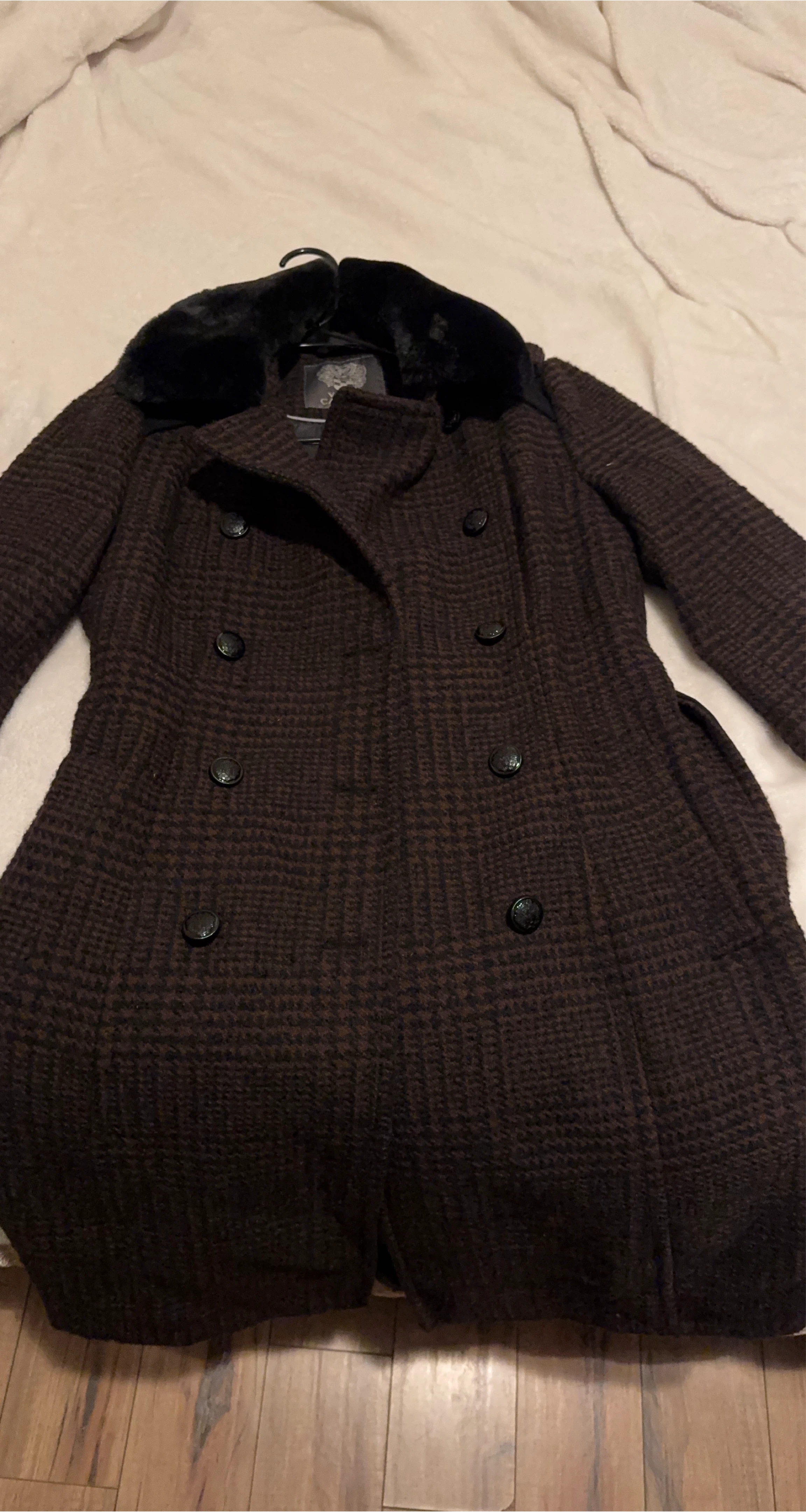 Vince Camuto Women's Double-Breasted Plaid Coat - photo 2