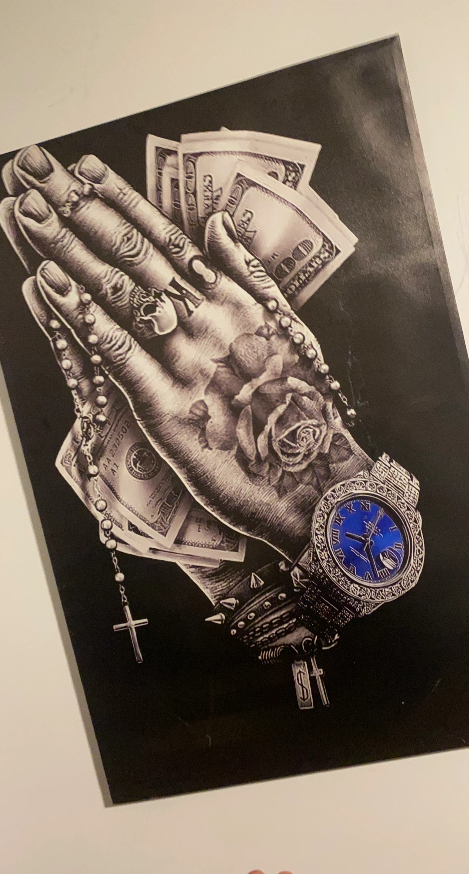 Praying Hands and Money Art Print