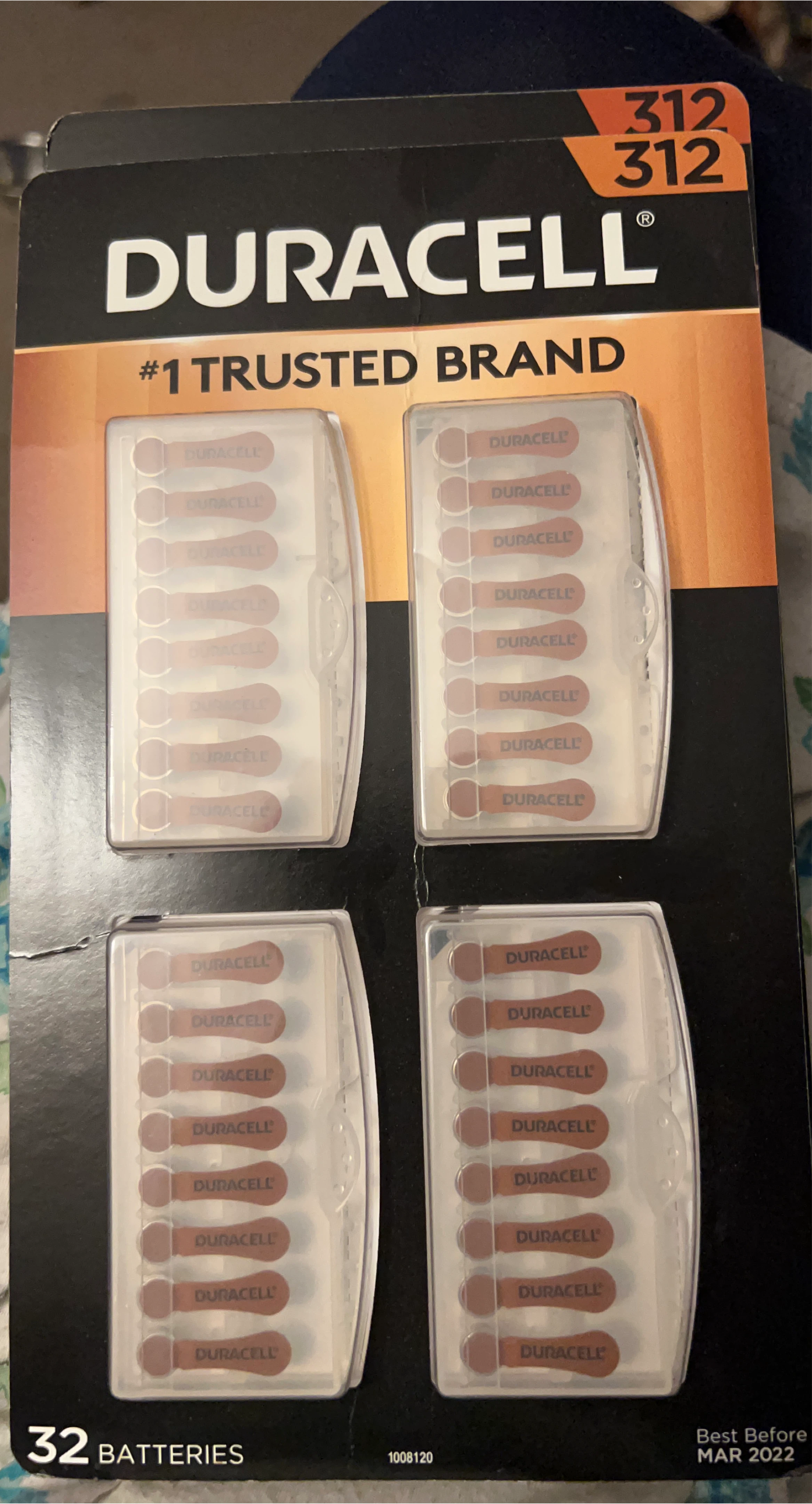 Duracell 312 Batteries - 32 Pack