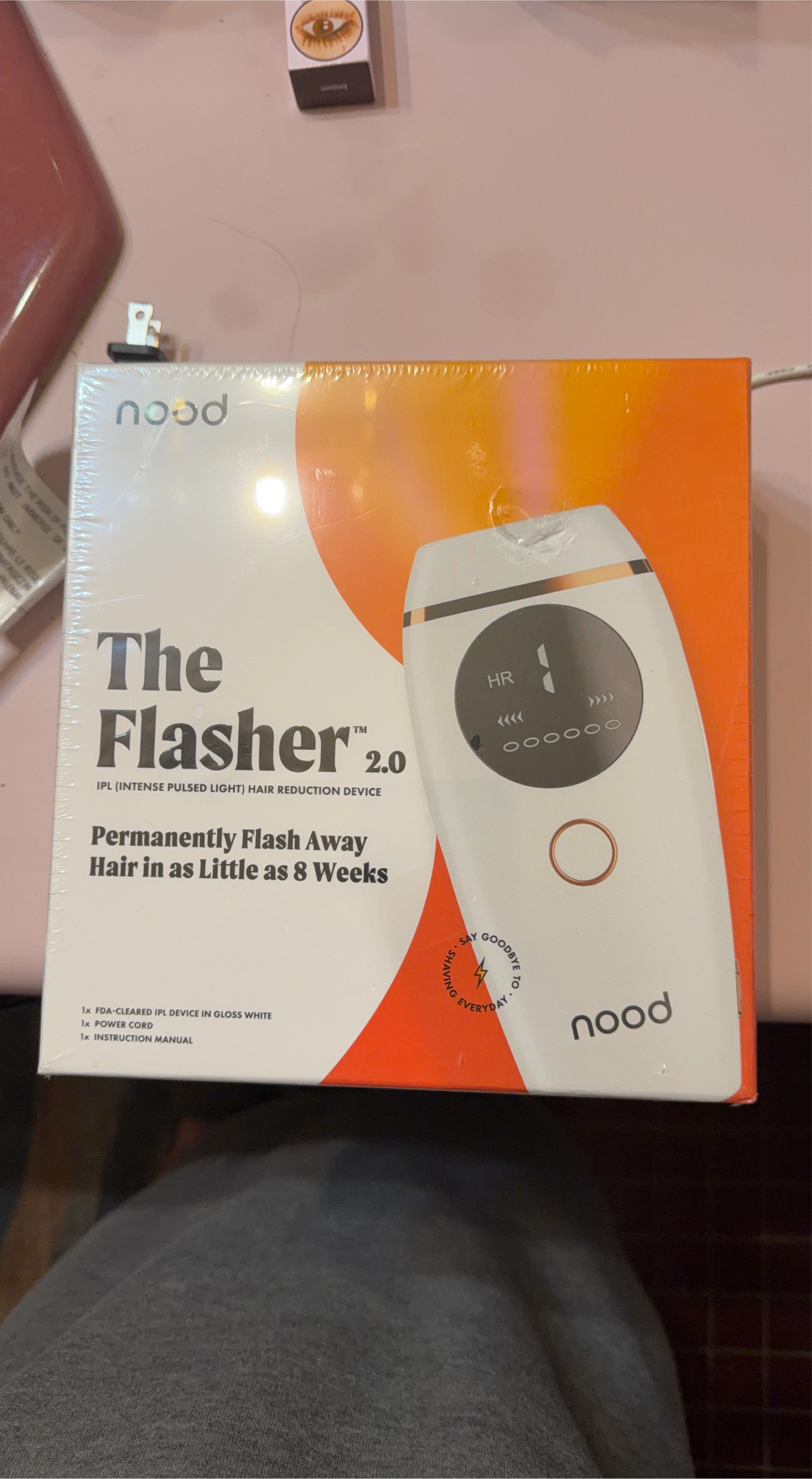NIB Nood The Flasher 2.0 IPL Hair Reduction Device - Gloss White