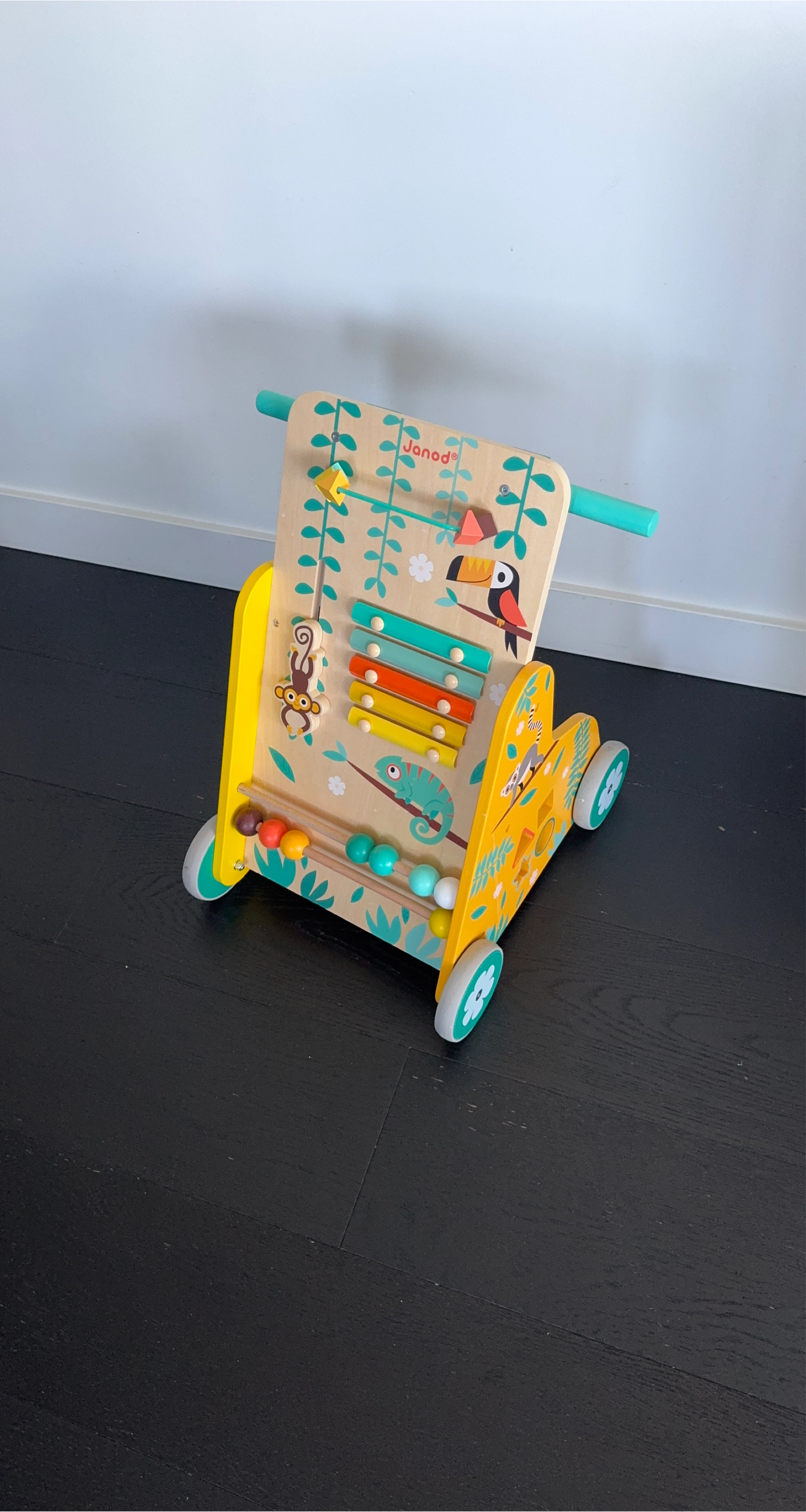 Janod Wooden Walker Toy with Xylophone and Beads