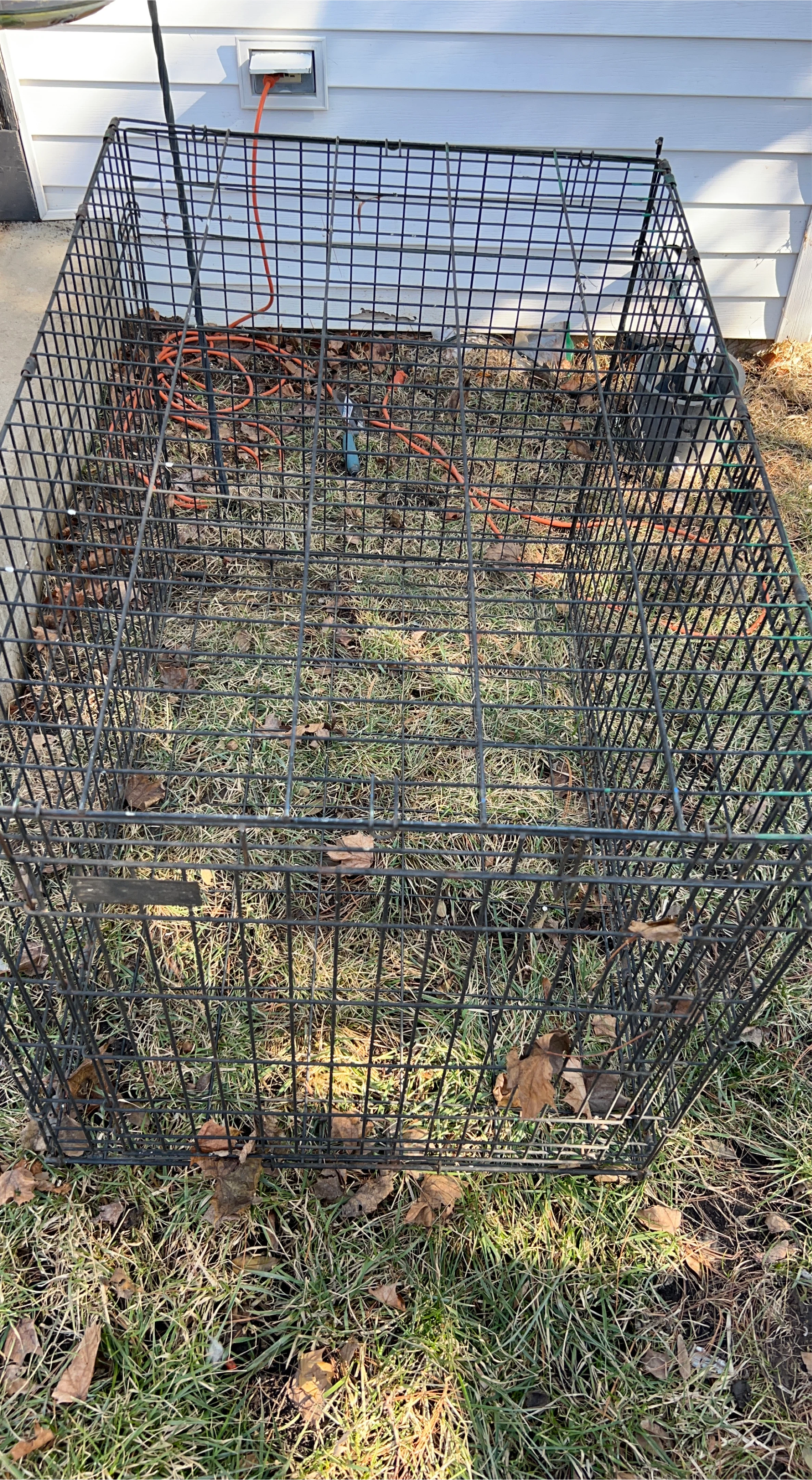 Large Metal Wire Cage Bin