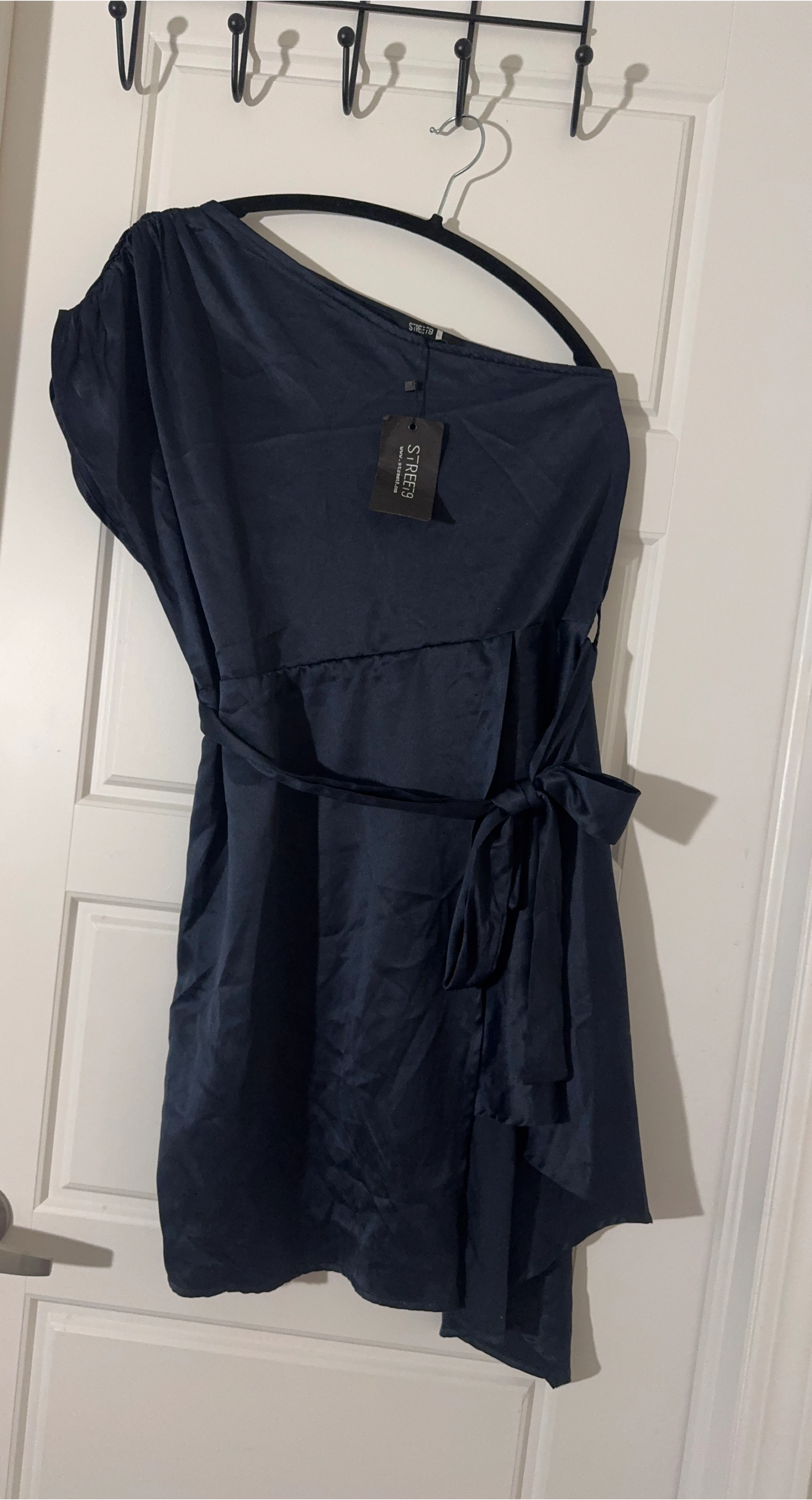 STREET9 Navy Blue Asymmetrical Dress