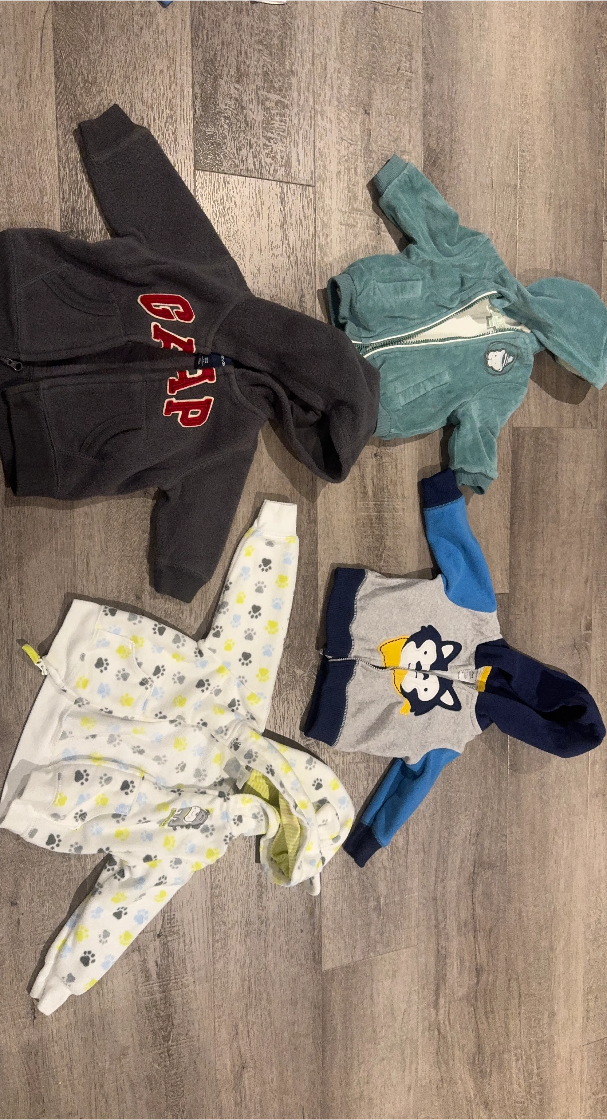Bundle of 4 Baby Hoodies