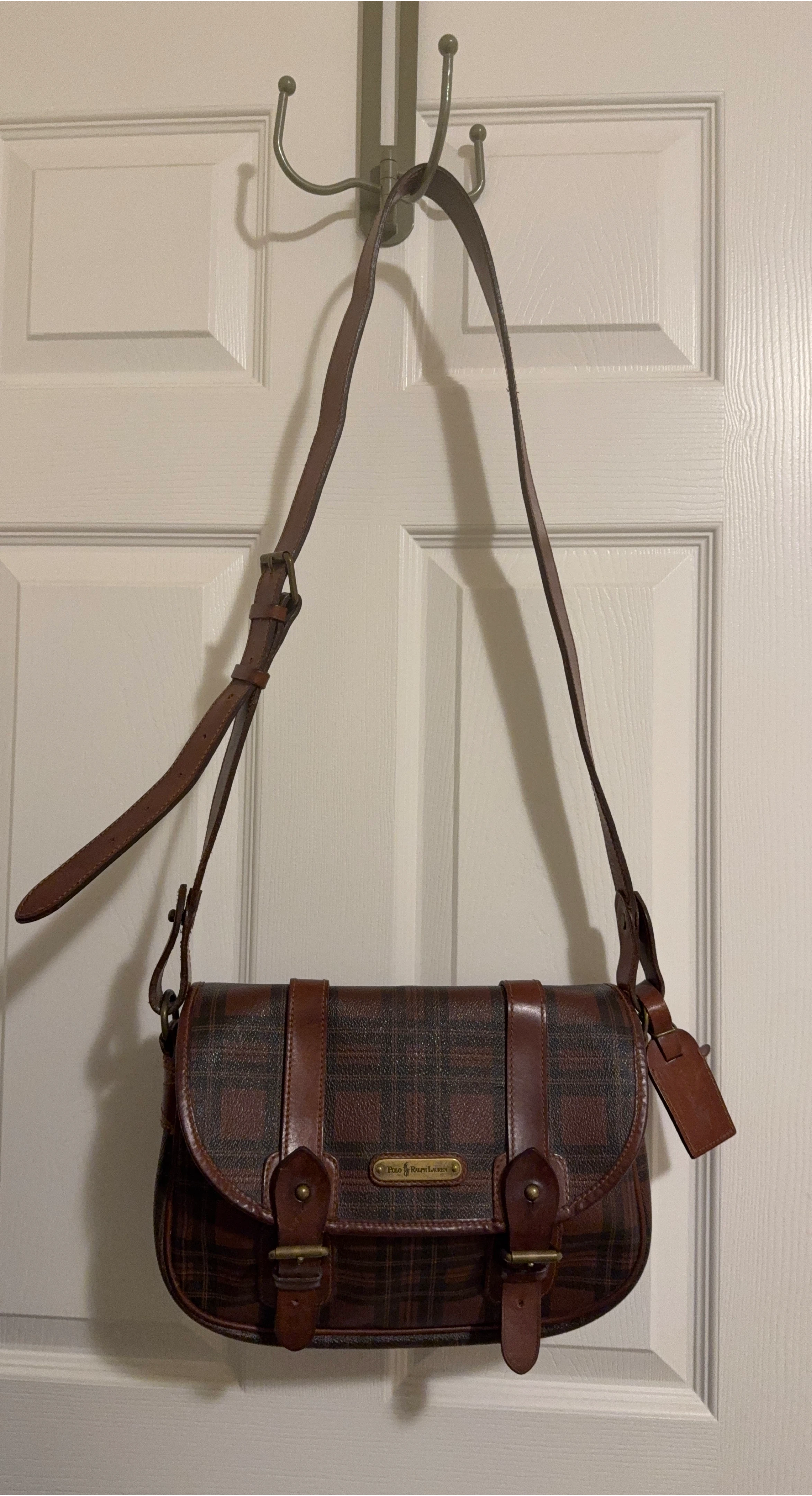 Vintage Polo Ralph Lauren Plaid Crossbody Bag