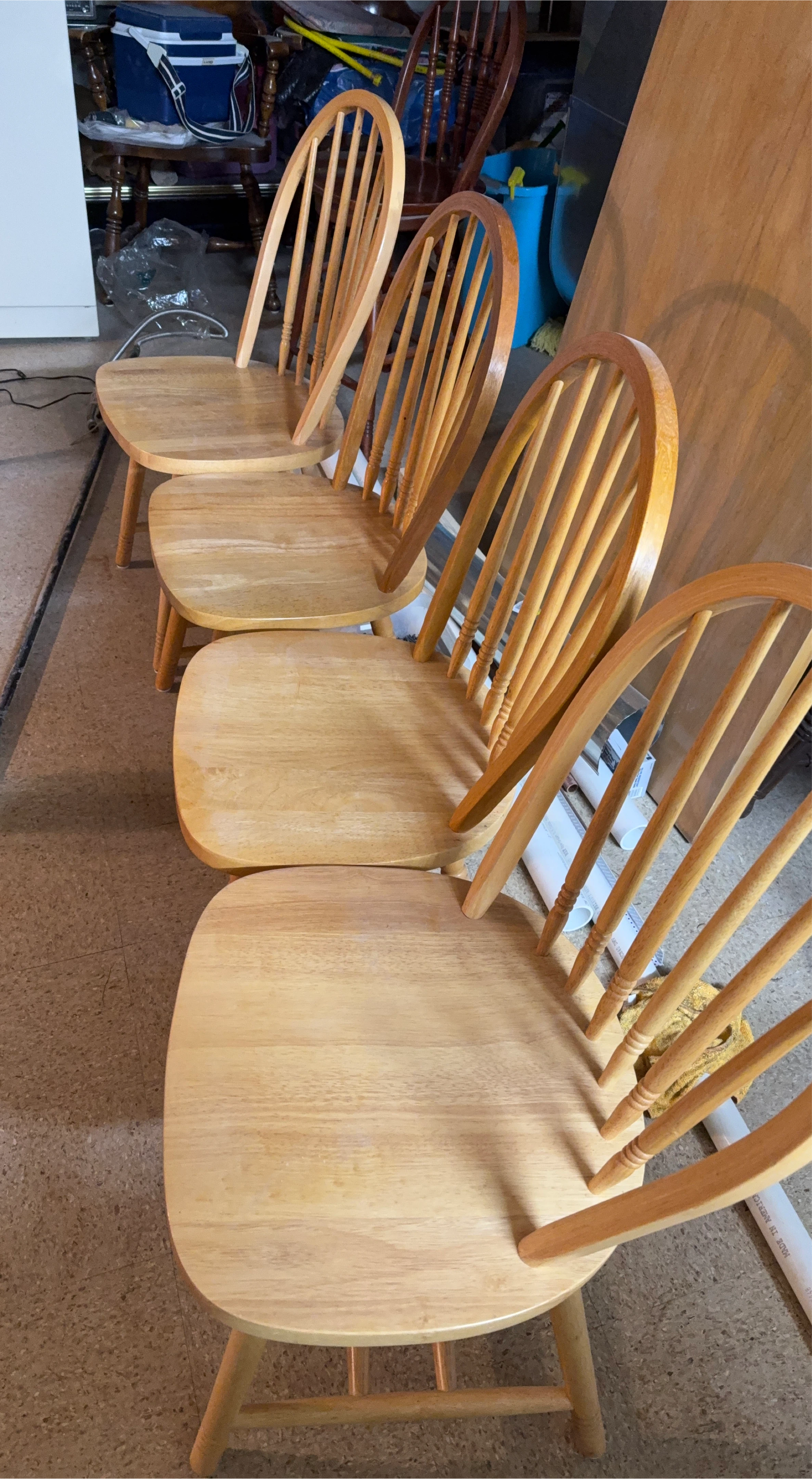 Set of 4 Wooden Dining Chairs