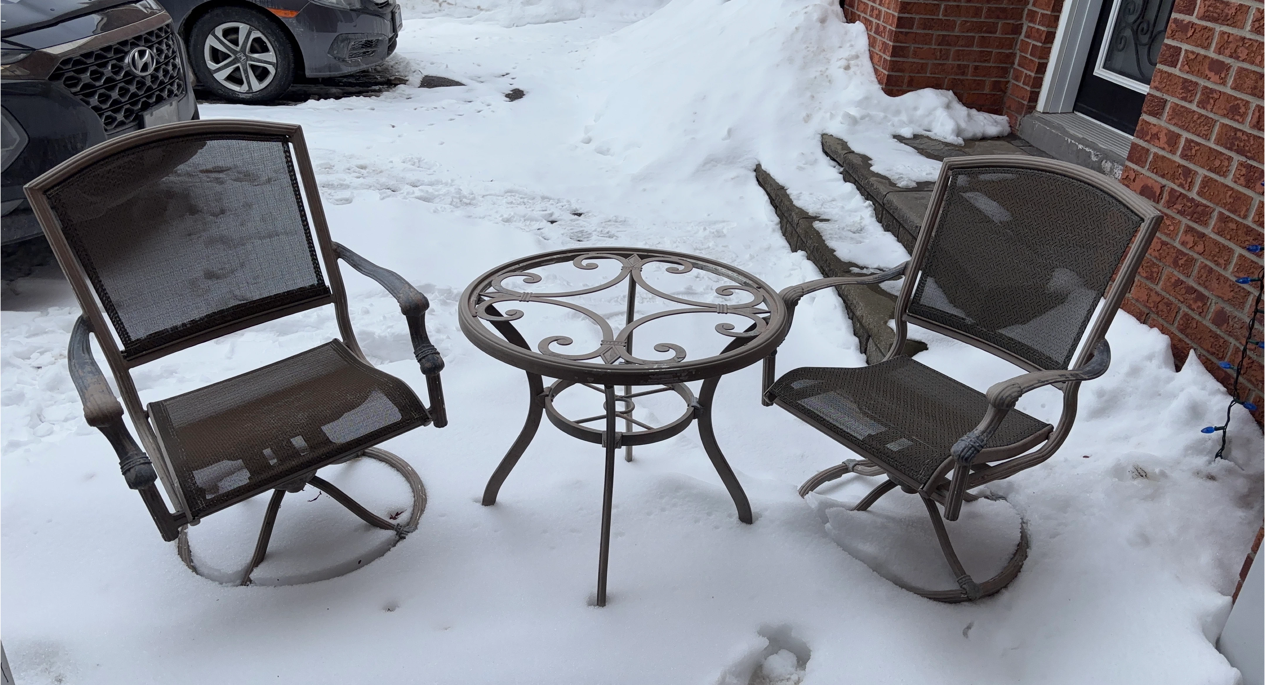 Outdoor Bistro Set - 2 Chairs and Table