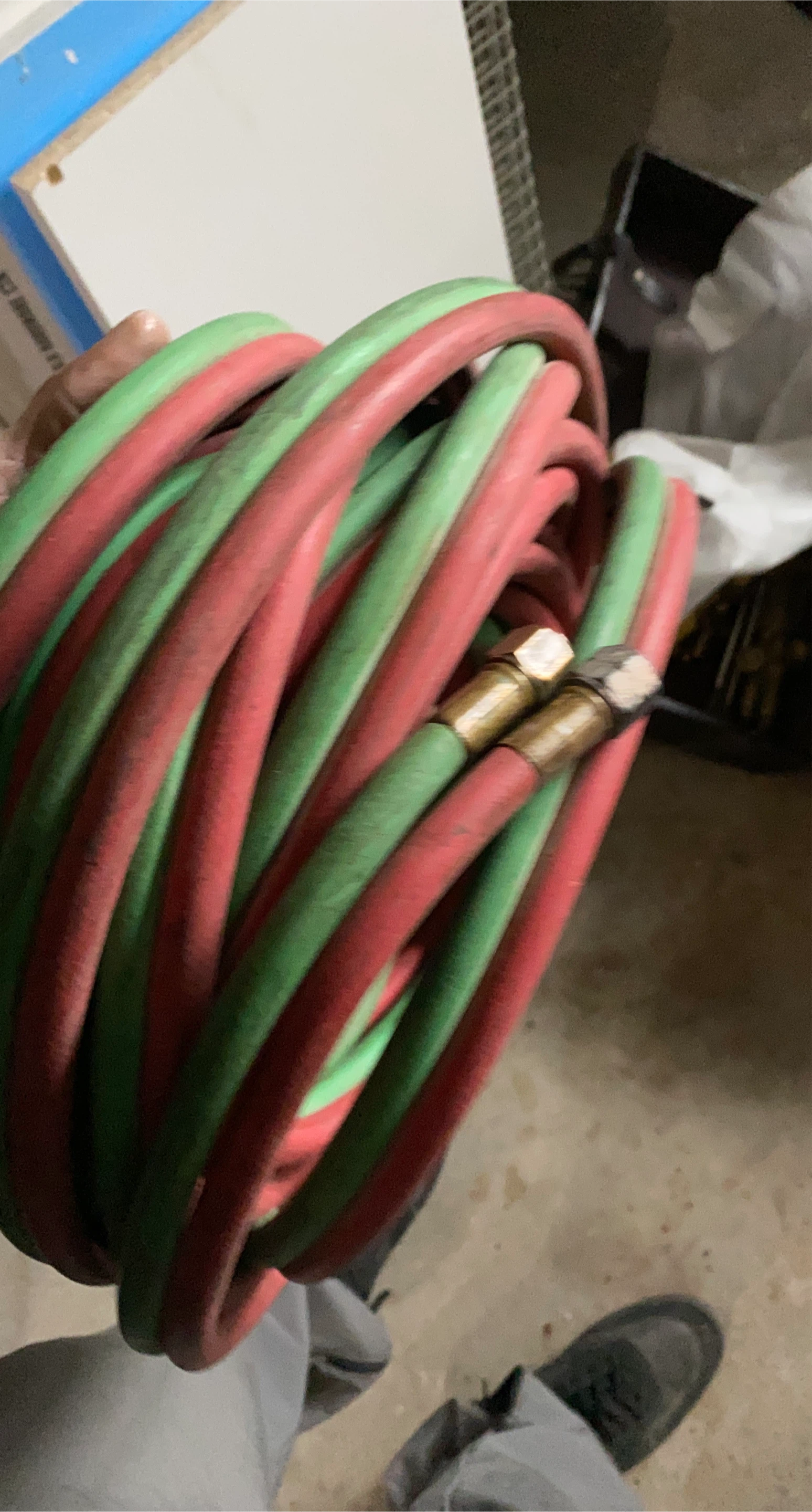 Red and Green Oxy-Acetylene Hoses