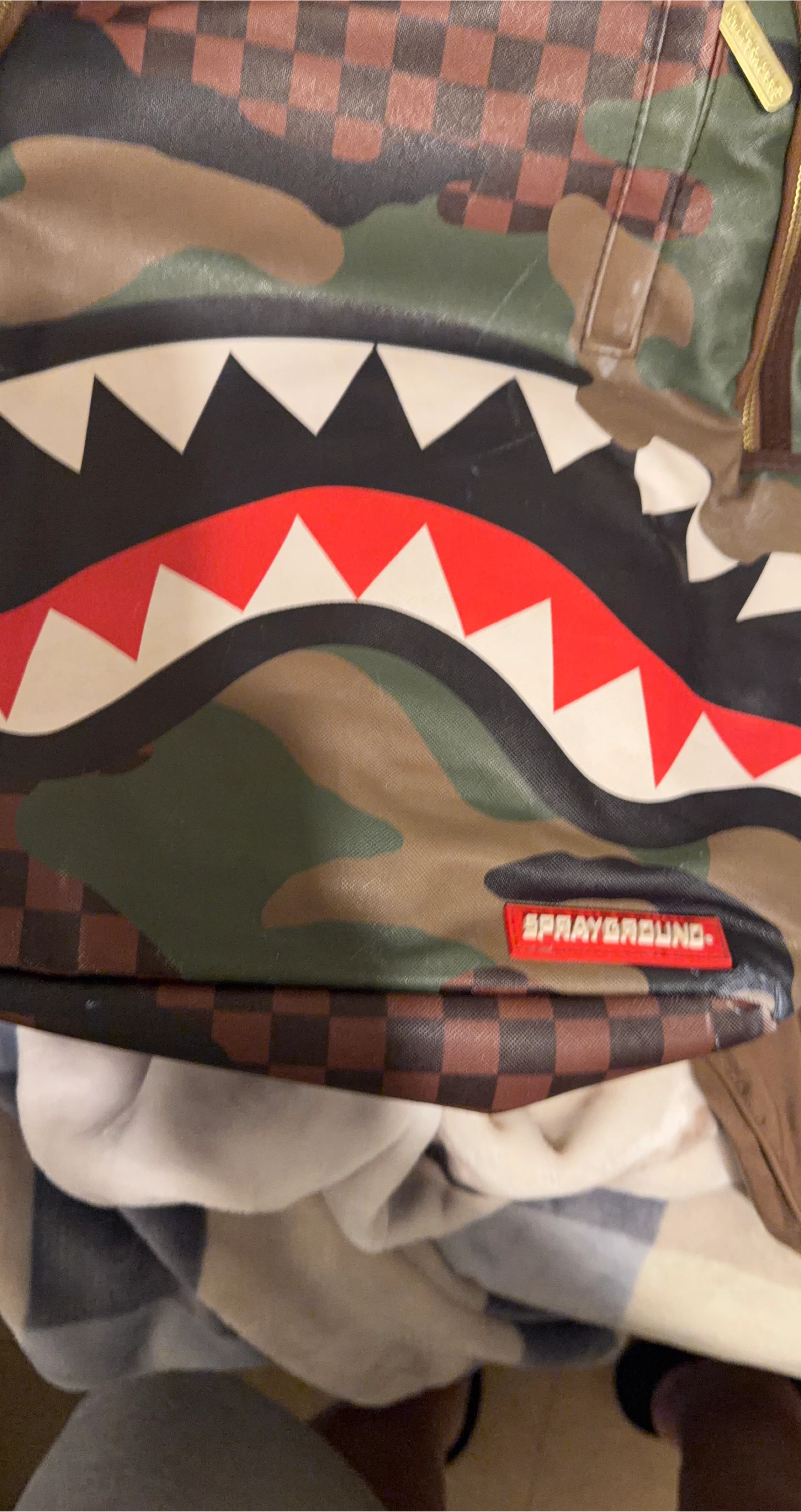 Sprayground Camo Shark Backpack
