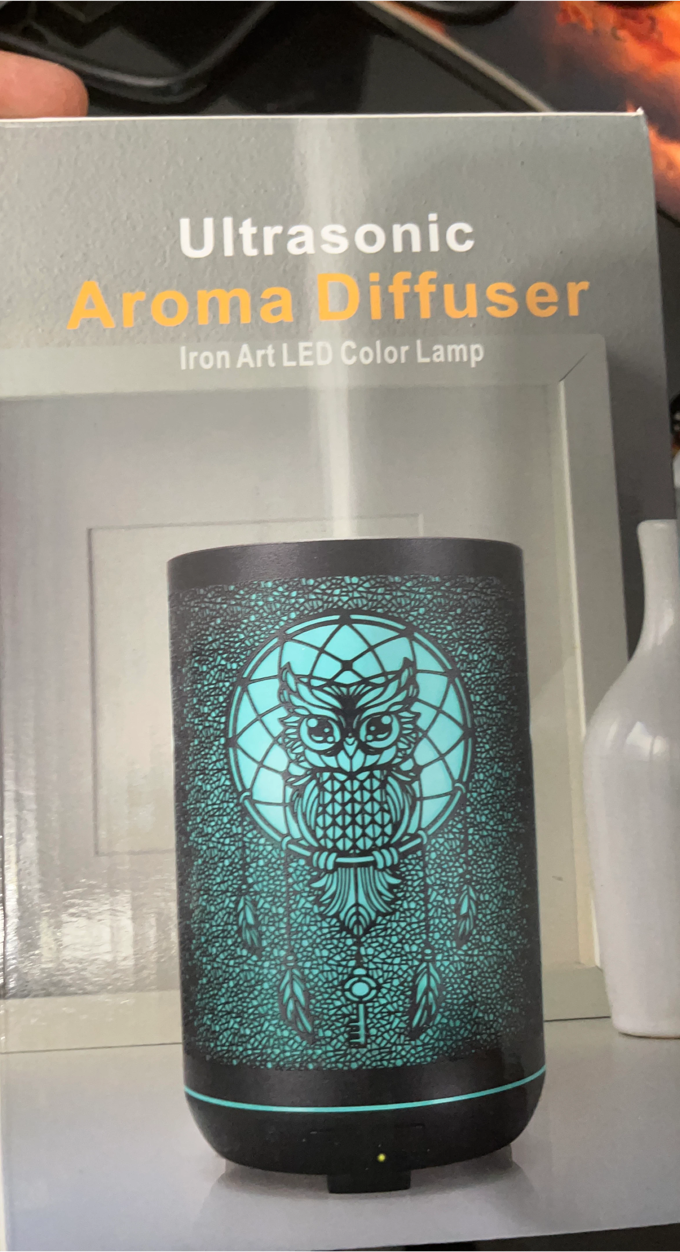 Ultrasonic Aroma Diffuser - Iron Art LED Color Lamp