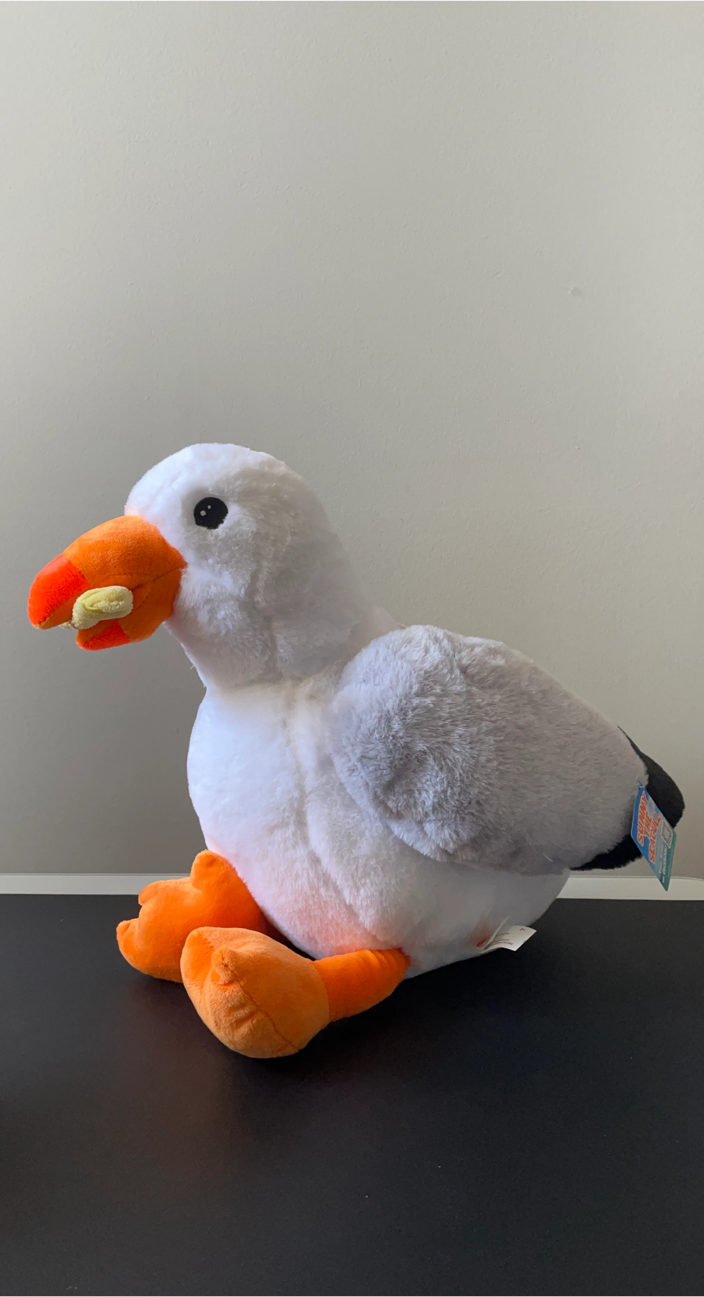 Seagull holding French Fry Plush Toy