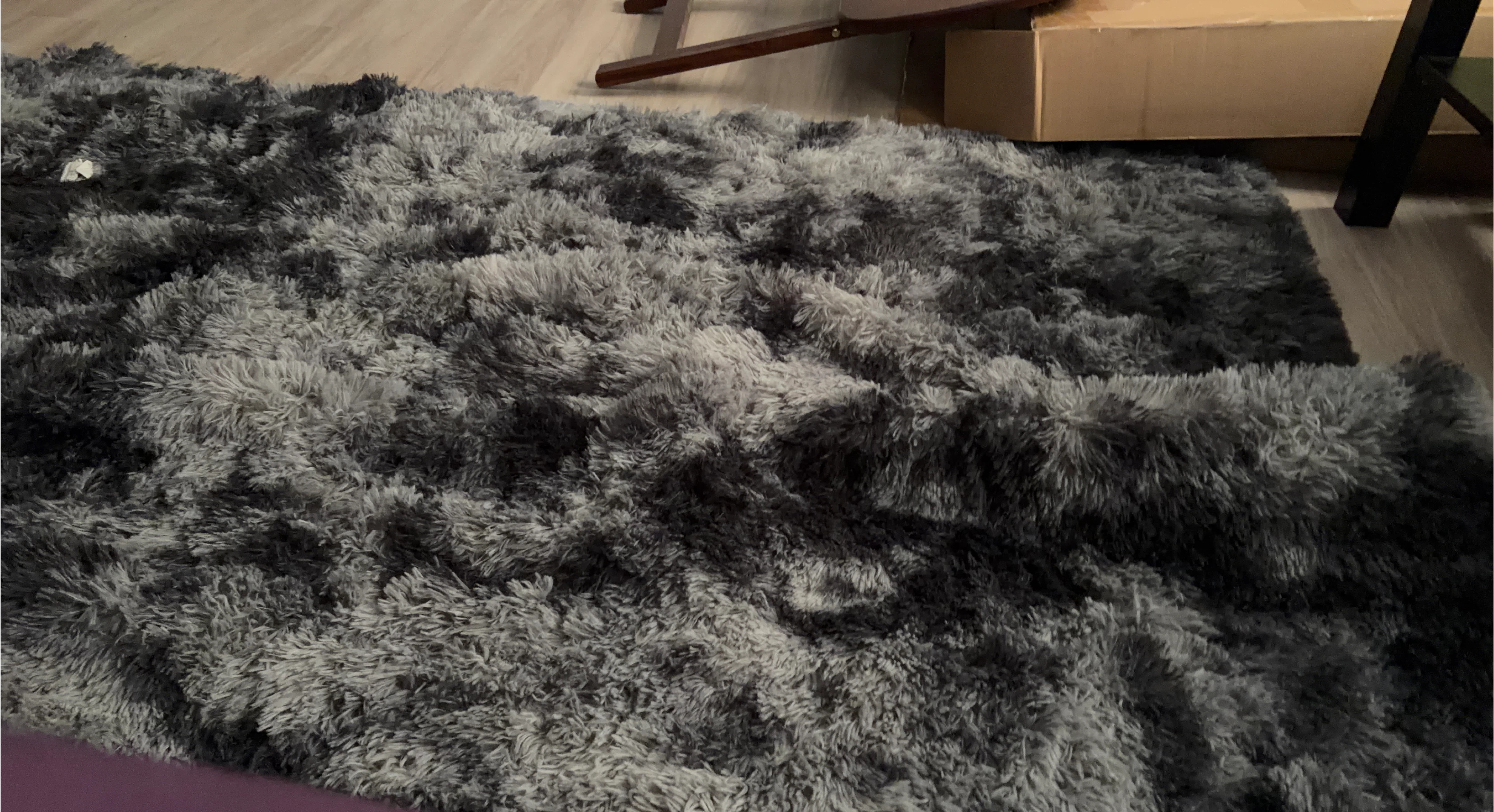 Shaggy Faux Fur Area Rug - Grey