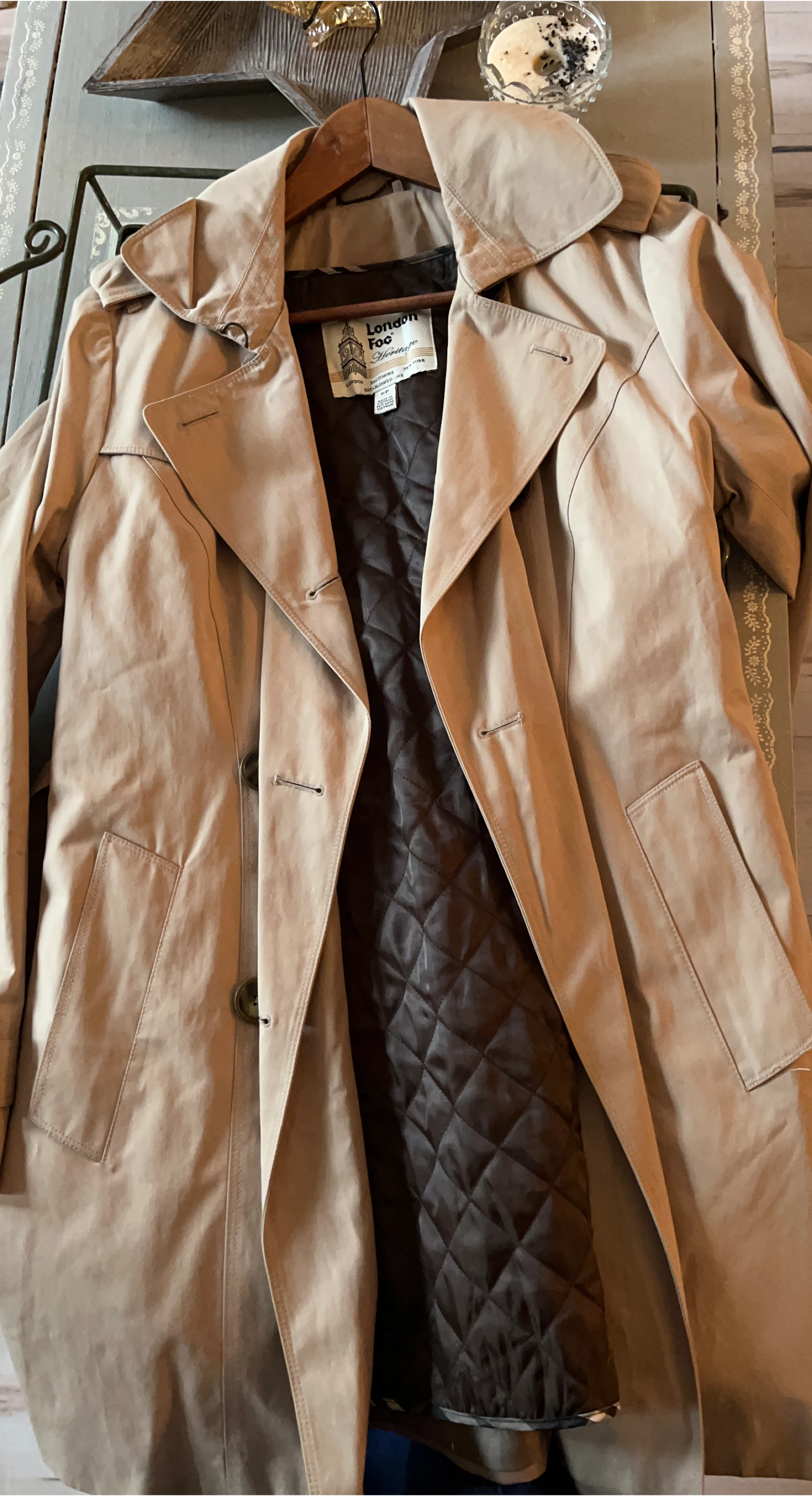 London Fog Heritage Trench Coat - Tan - Size P/P