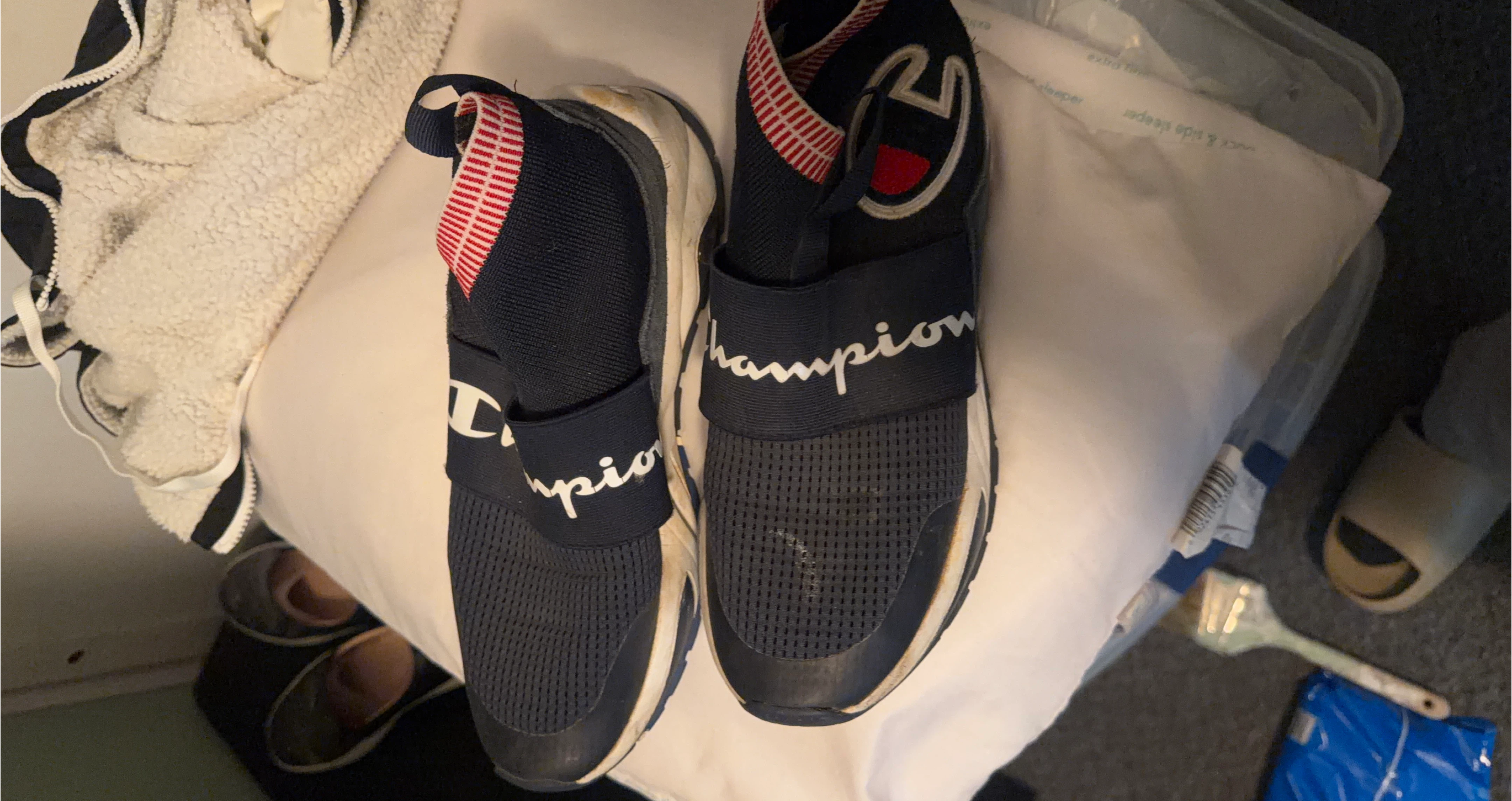 Champion Navy Slip-On Sneakers
