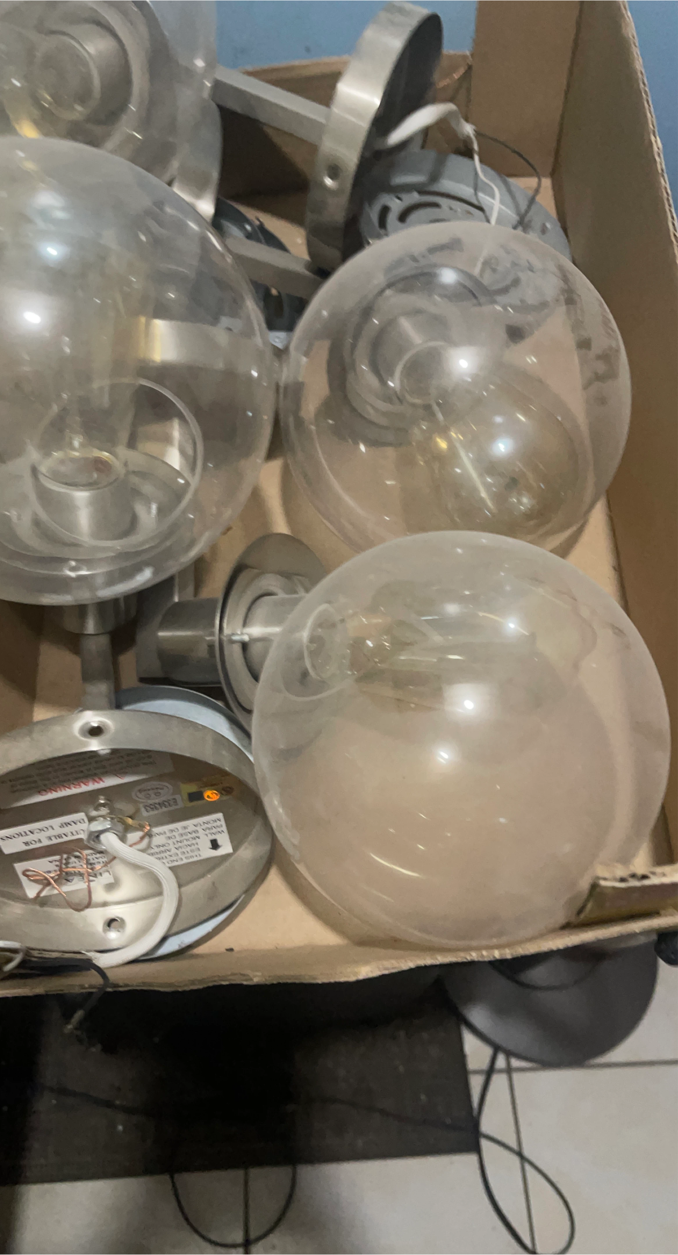 Wall sconce Globe Pendant Light Fixtures - Set of 3
