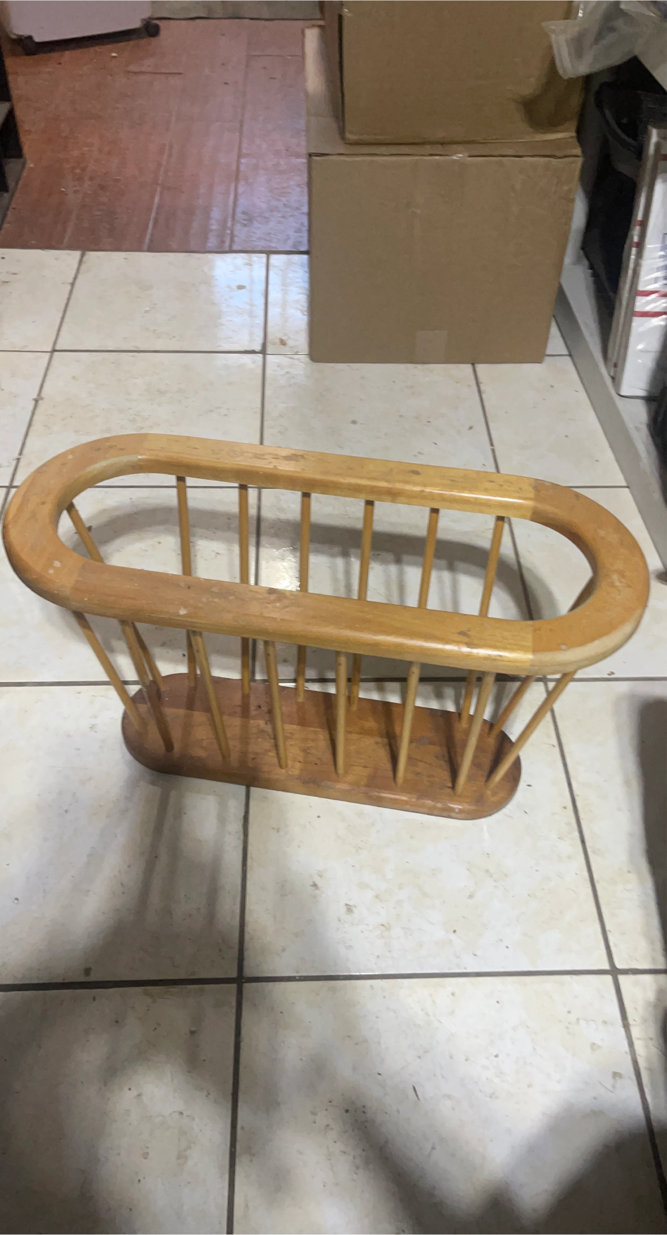 Wooden Magazine Rack Holder