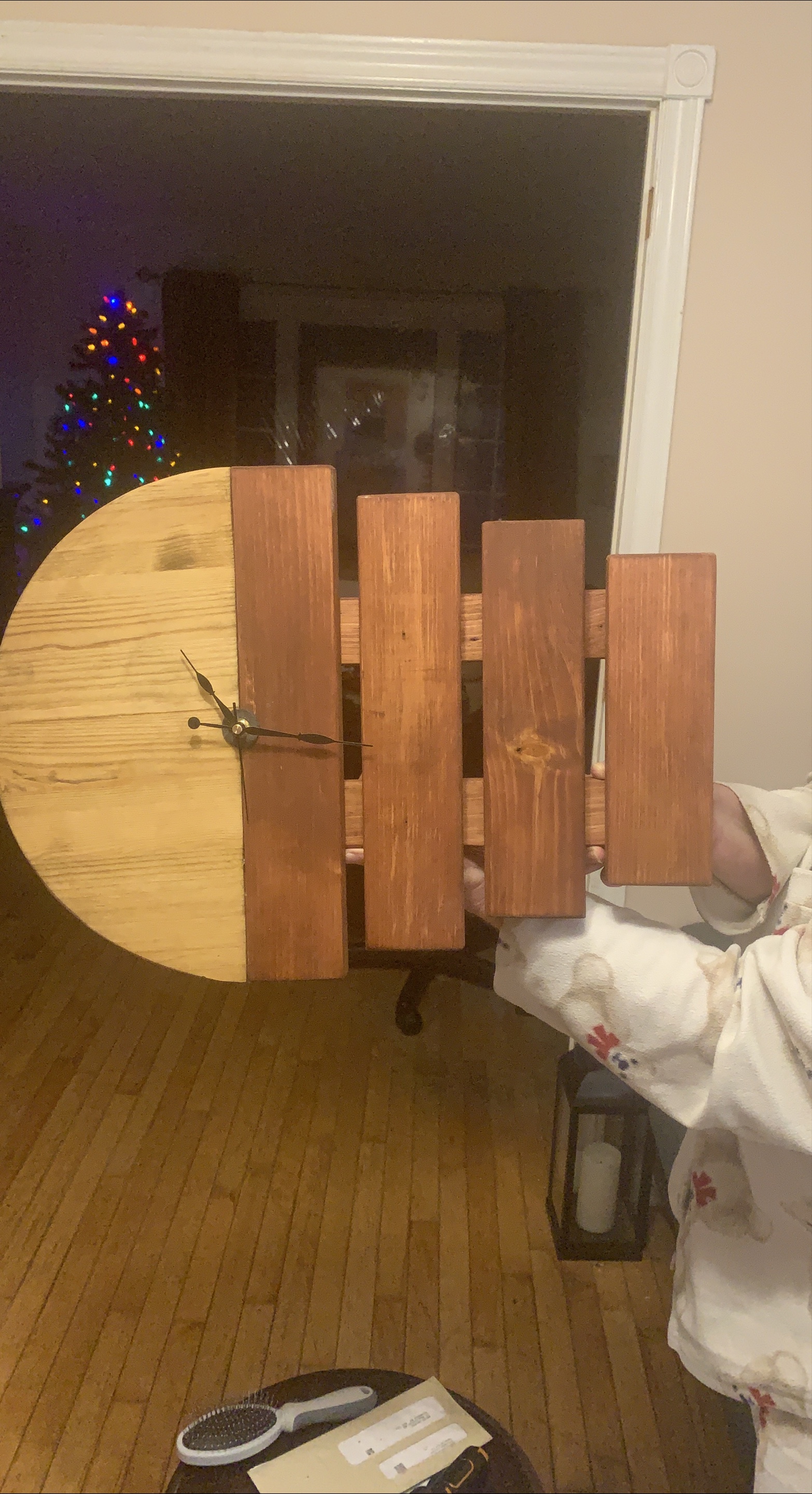 Rustic Wooden Wall Clock