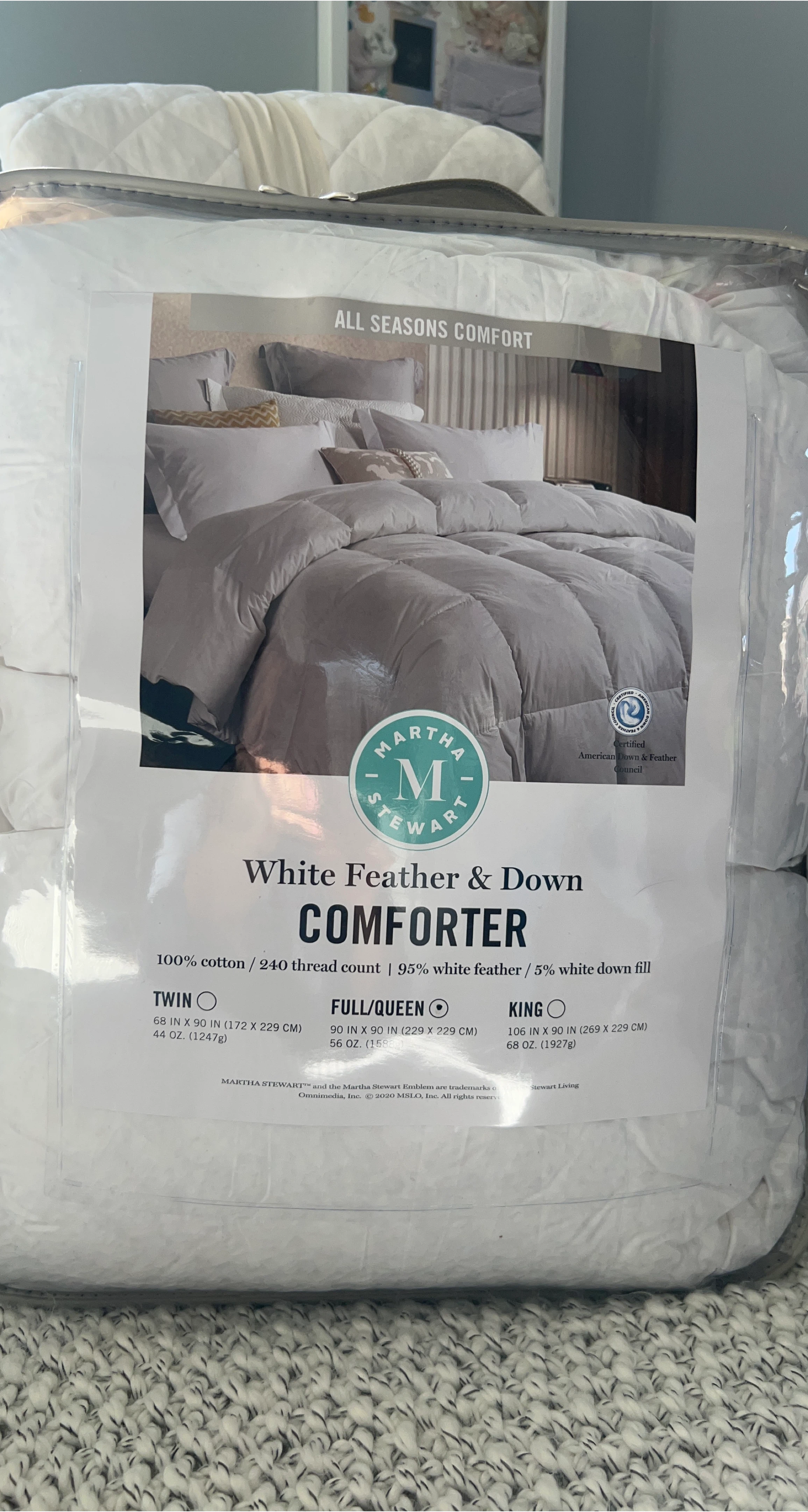 Martha Stewart White Feather & Down Comforter - Full/Queen