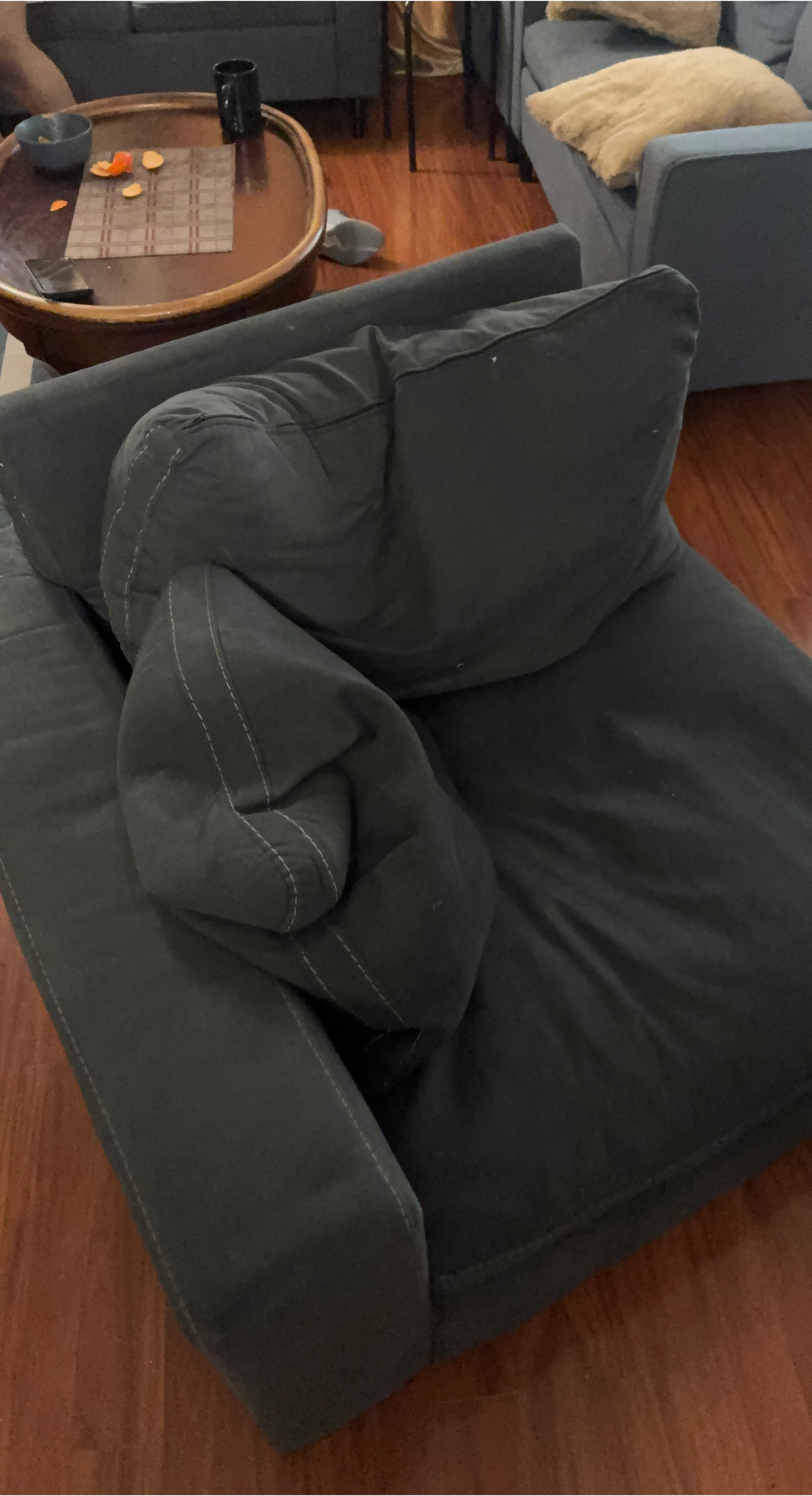 Dark Grey Armchair Sectional