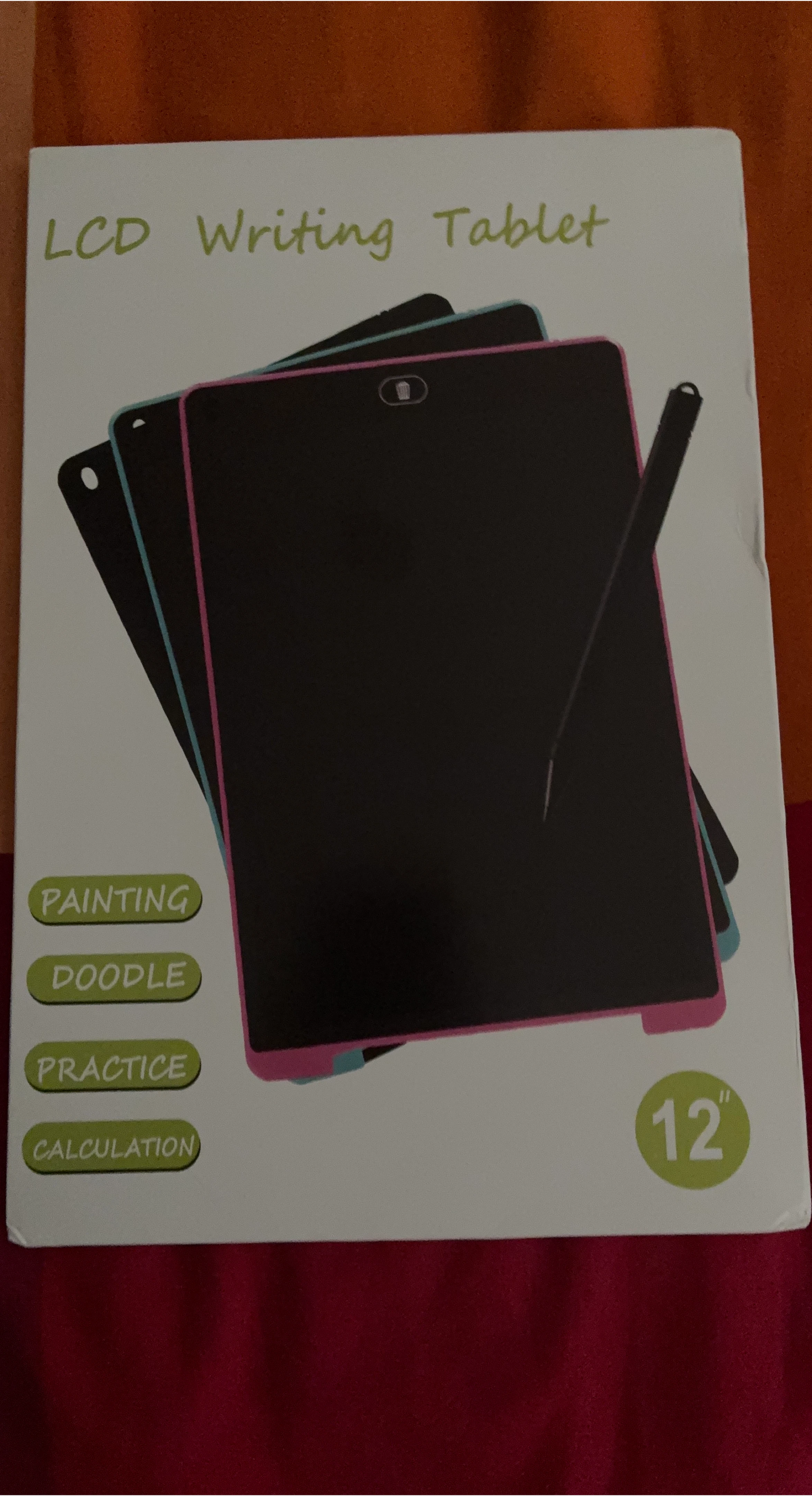12" LCD Writing Tablet in color blue