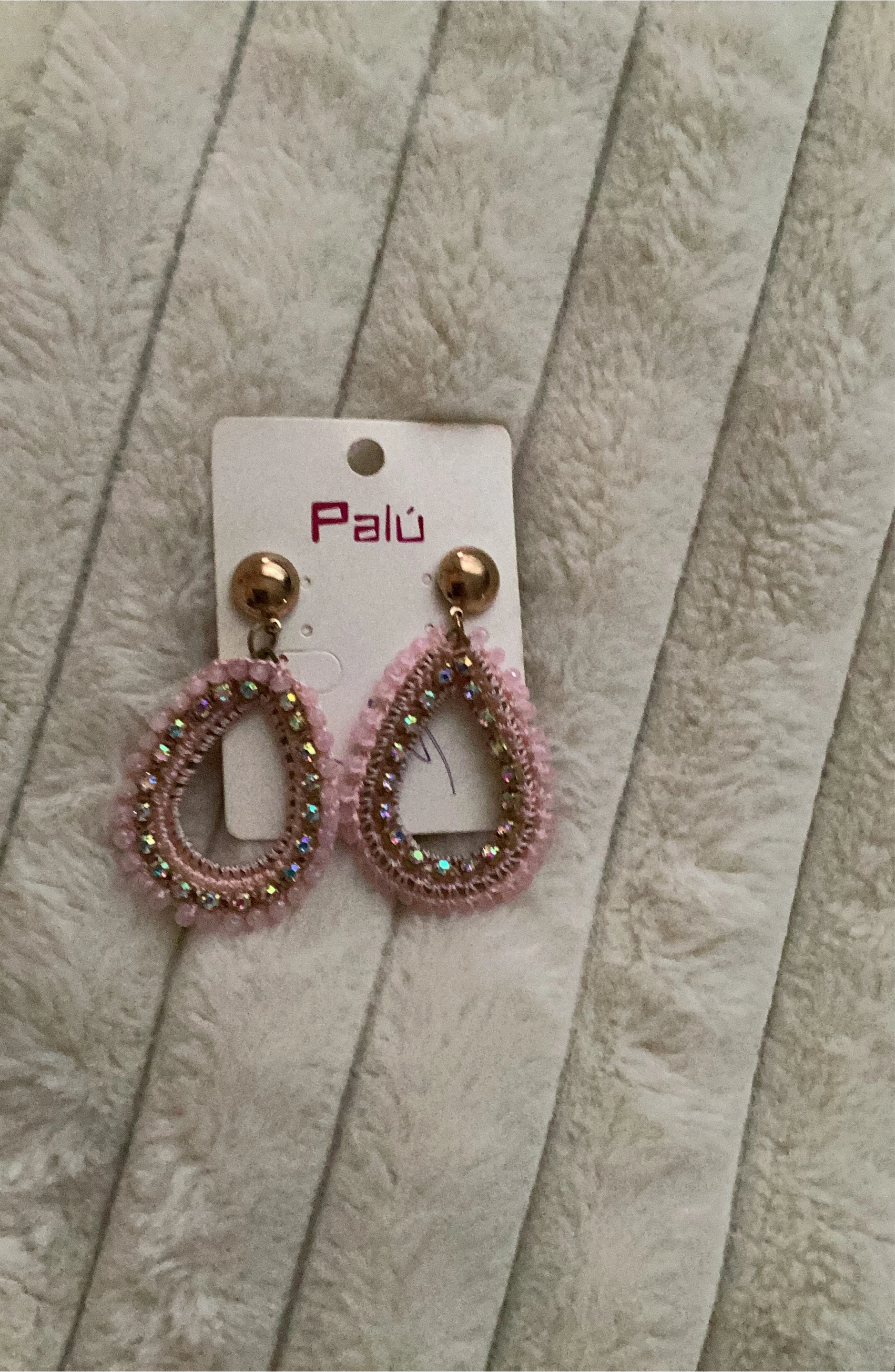 Palú Pink Beaded Teardrop Earrings