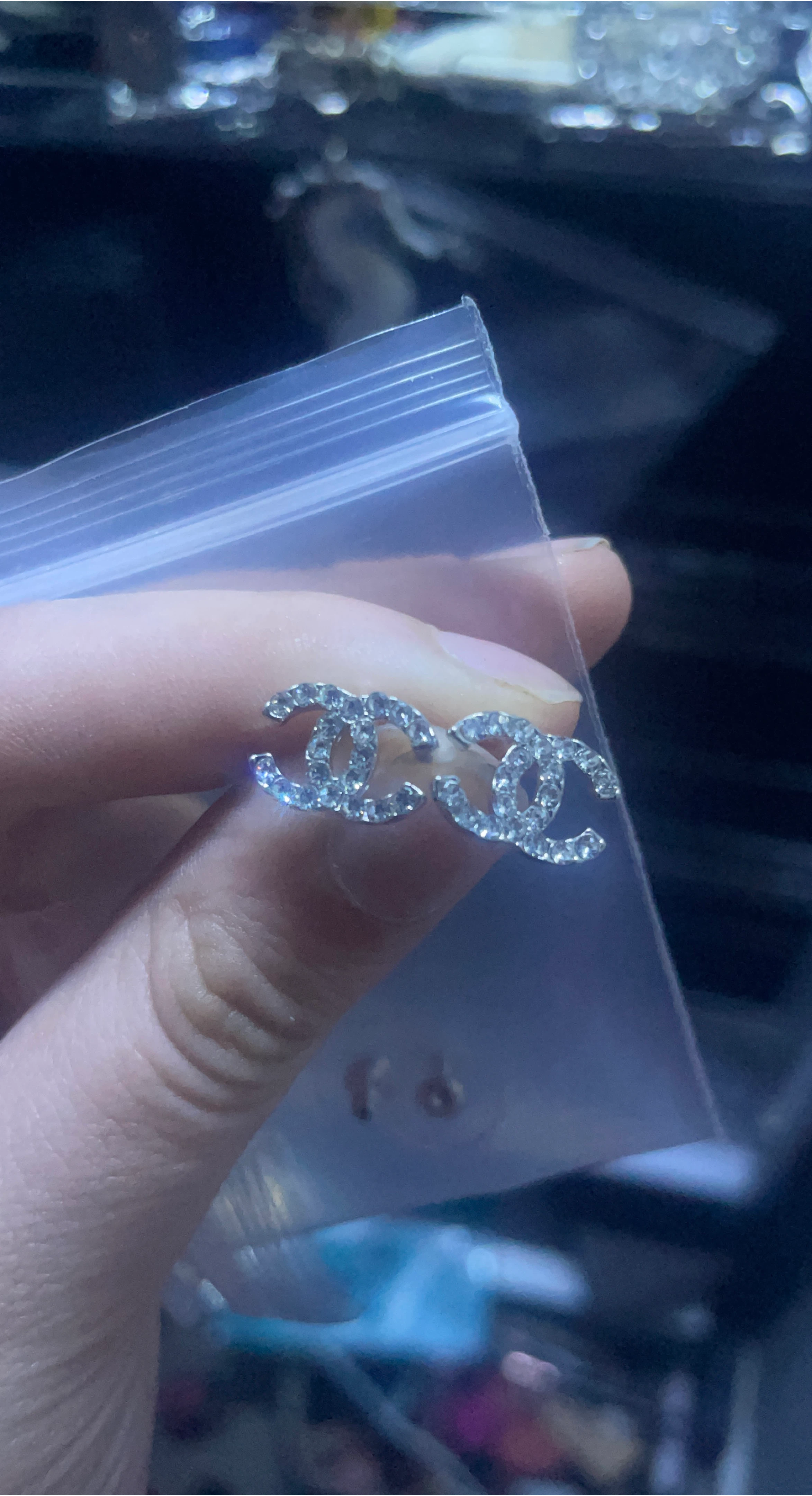 Chanel CC Stud Earrings