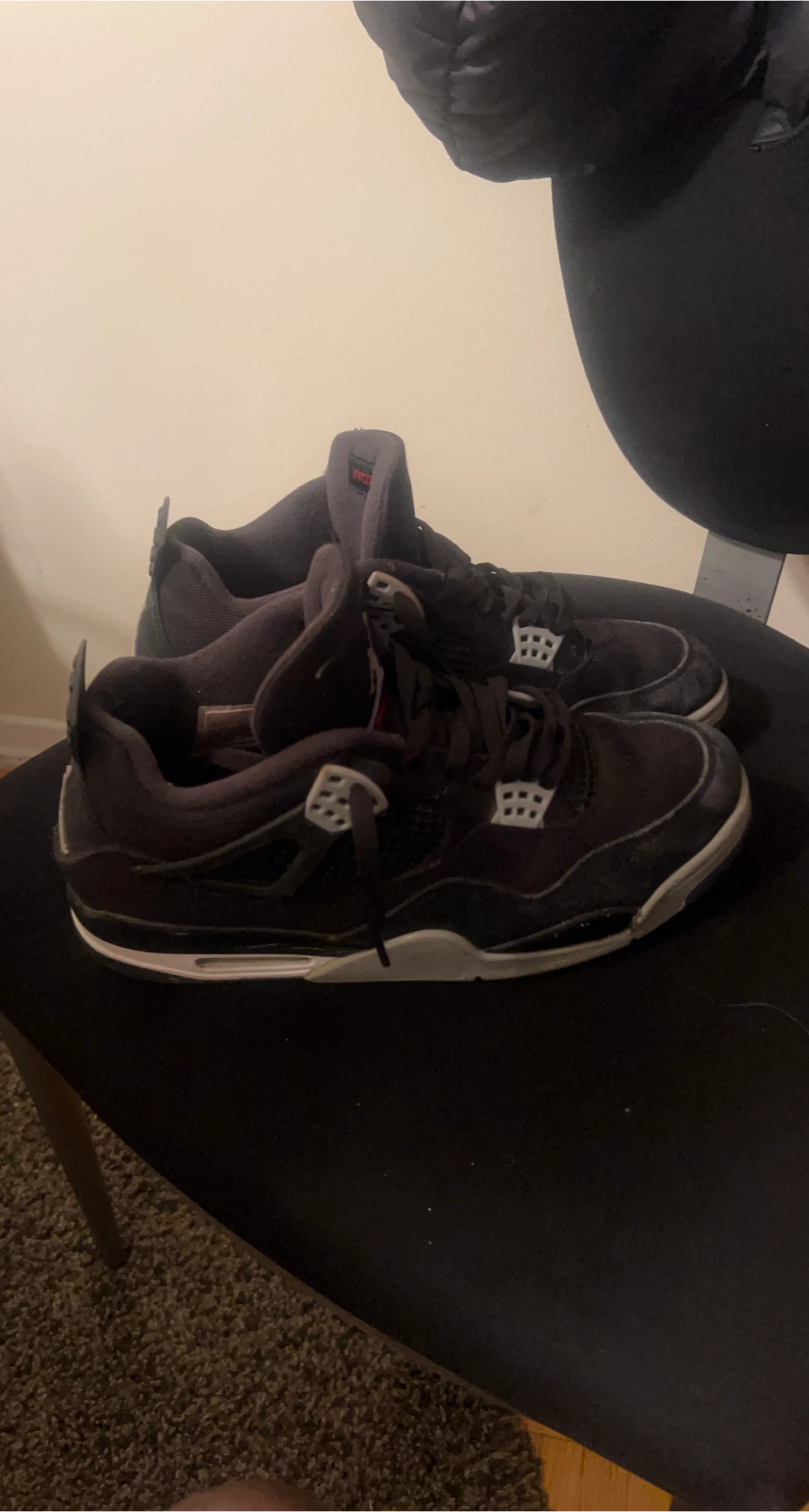 Air Jordan 4 black canvas