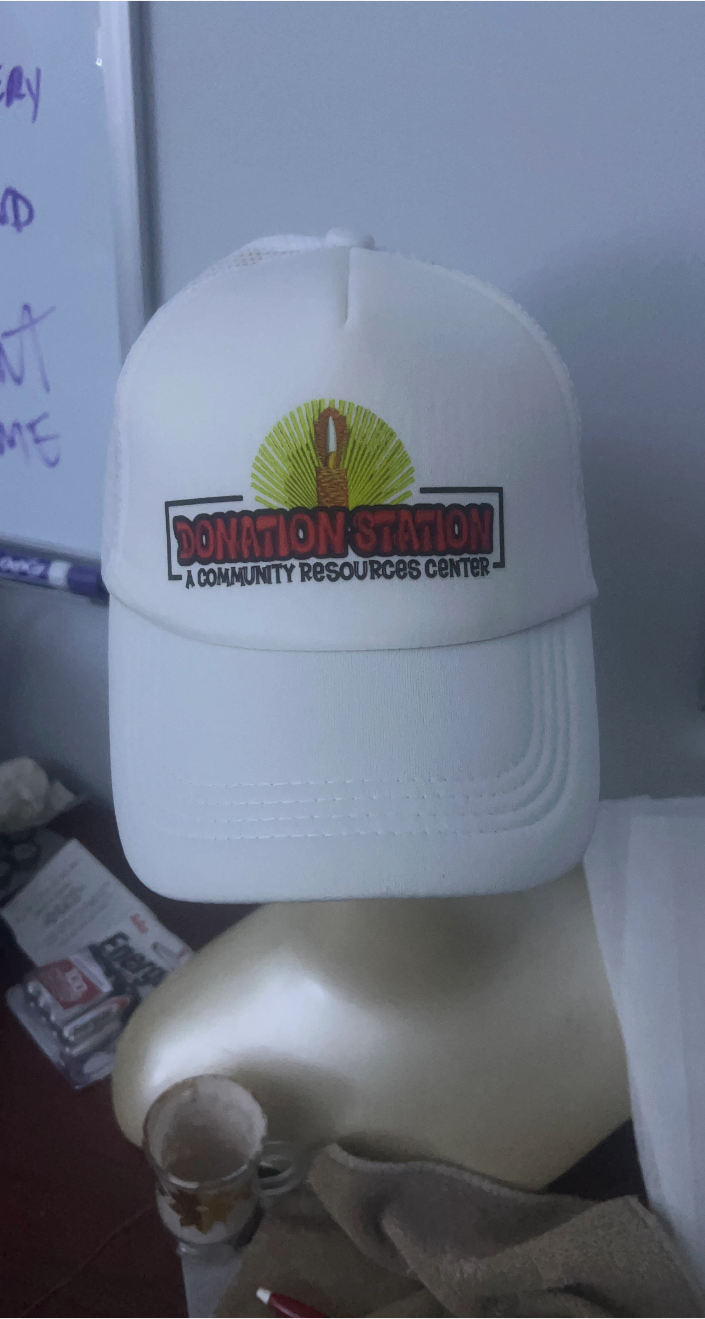 White Trucker Hat - Donation Station