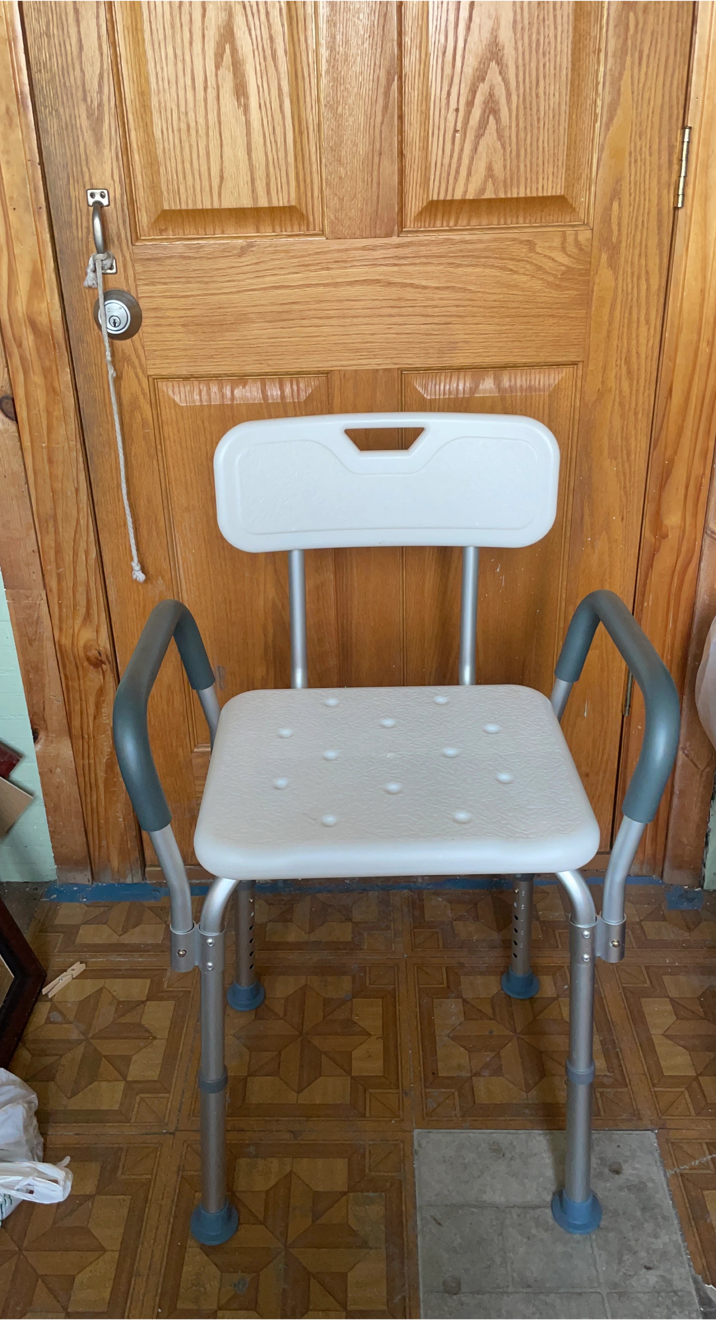 Adjustable Shower Chair with Back and Arms