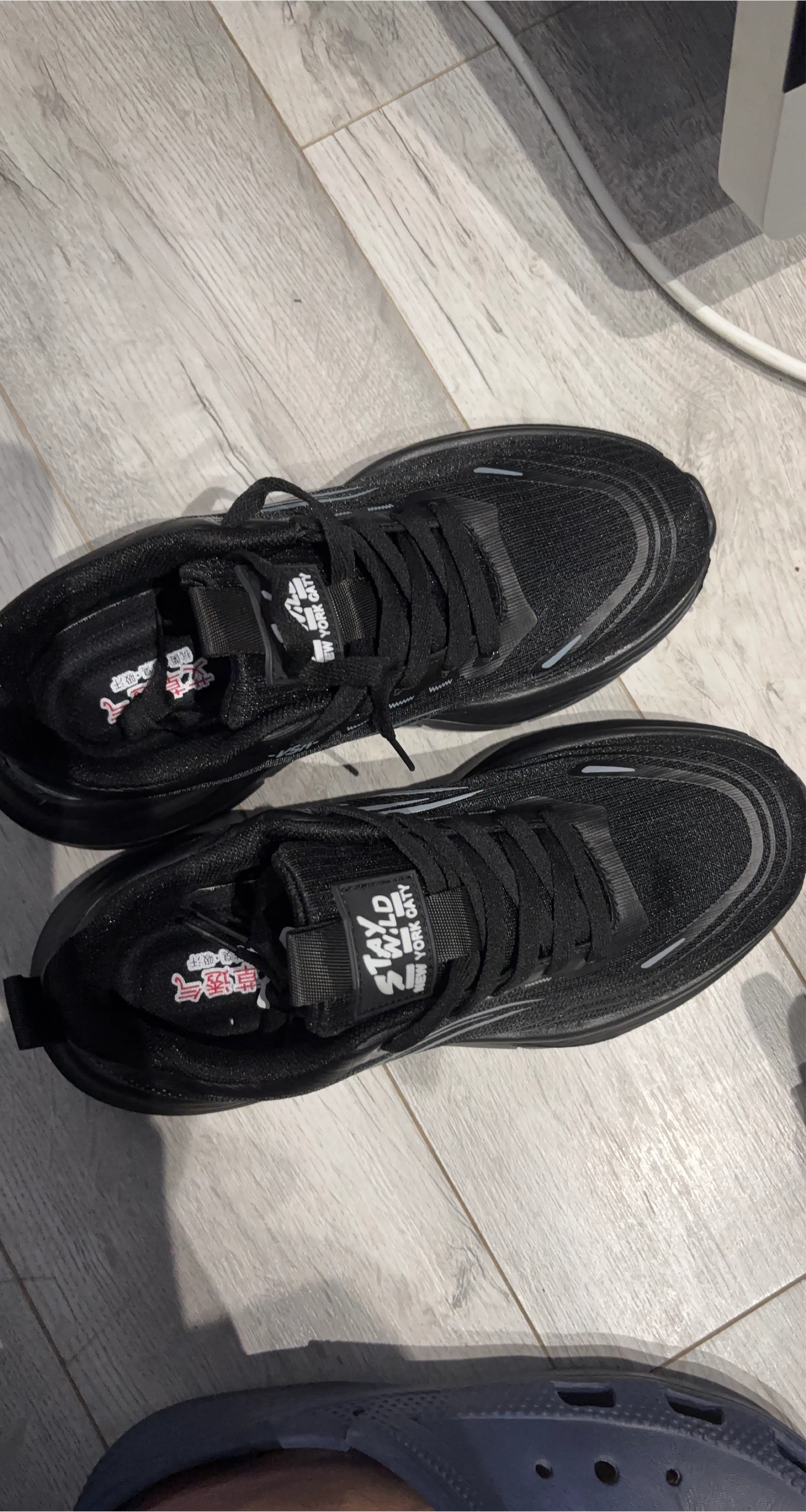 Black "Stay Wild New York Caty" Sneakers