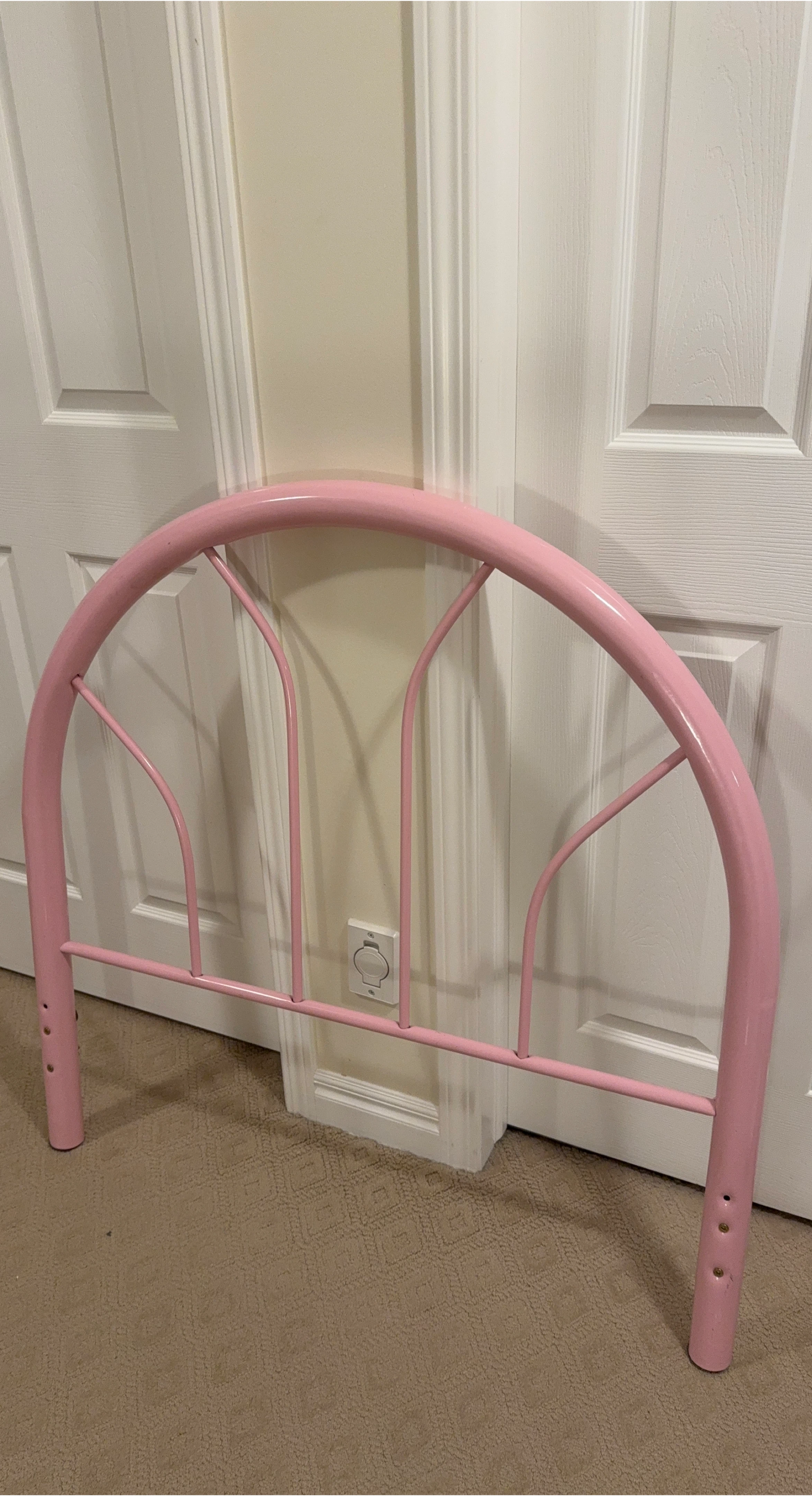 Pink Metal Headboard